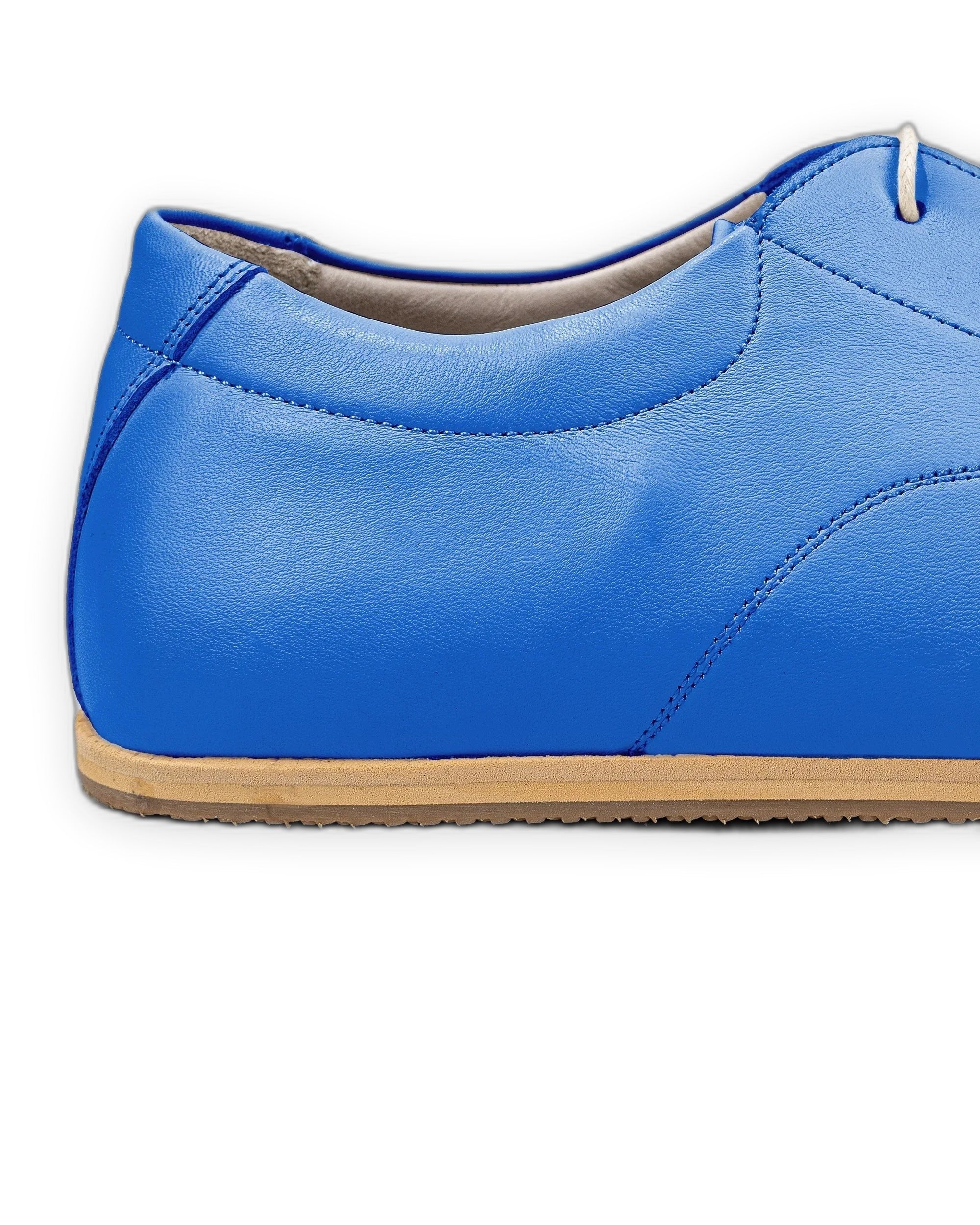 Top view Blue Barefoot Sneaker - Handcrafted Calf Leather | Bespoky