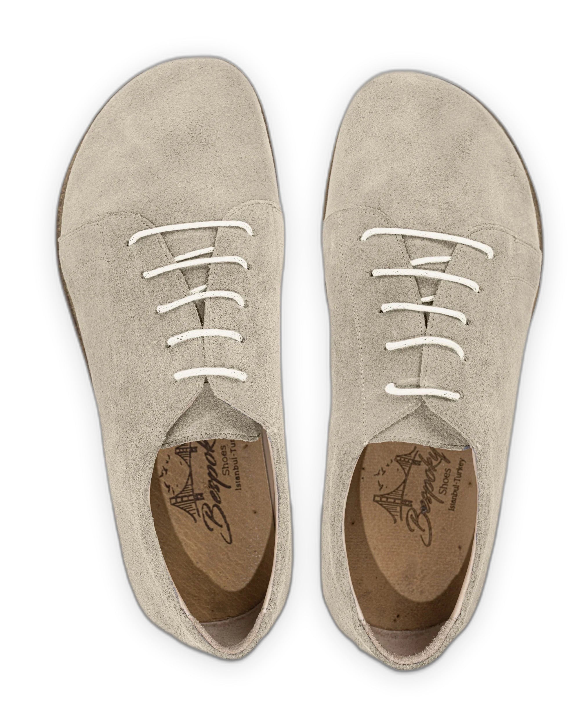 Side view Cream Barefoot Sneaker - Calf Leather Zero Drop | Bespoky