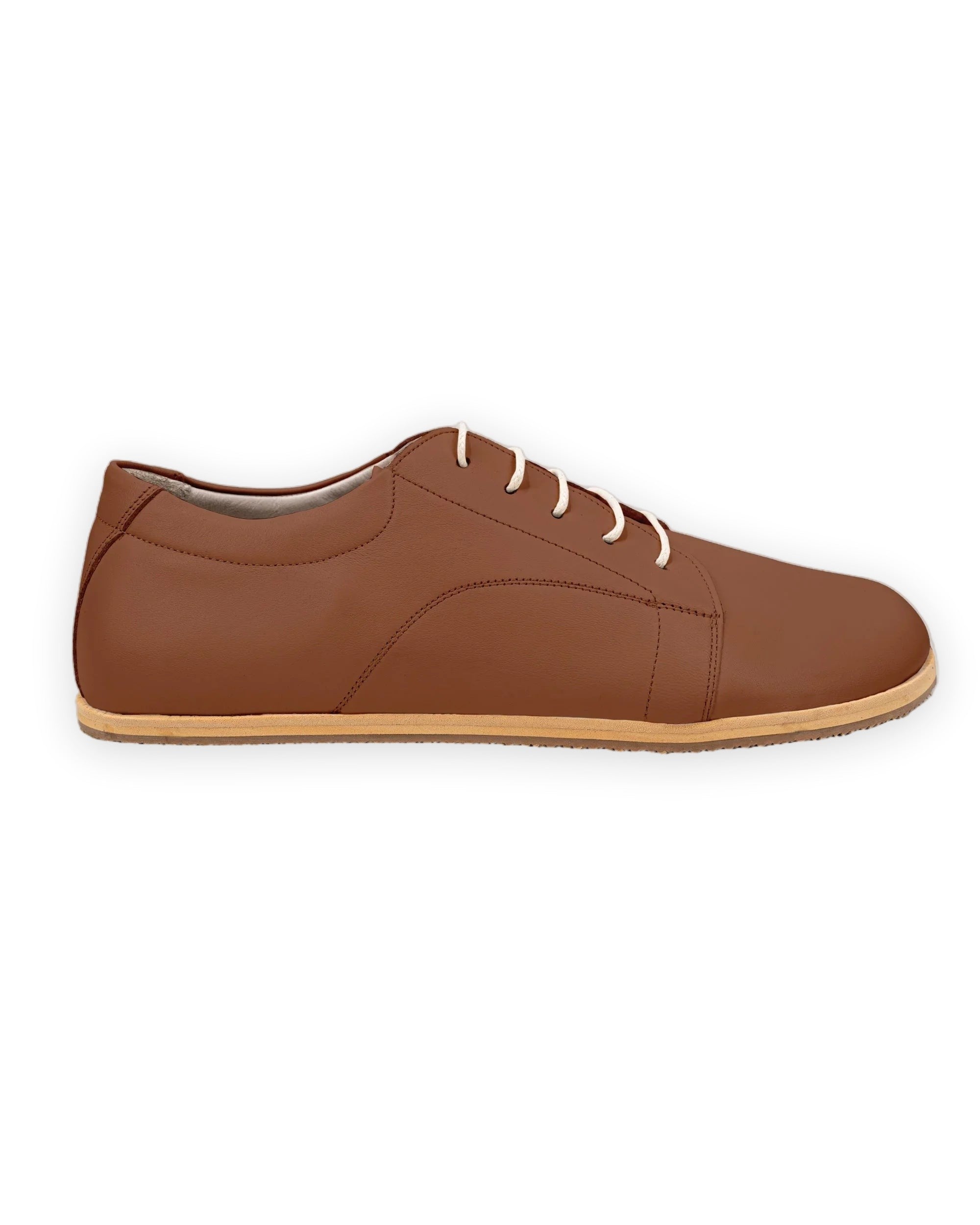 Women's Dark Brown Barefoot Sneaker - Handcrafted Calf Leather Wide Toe Box | Bespoky