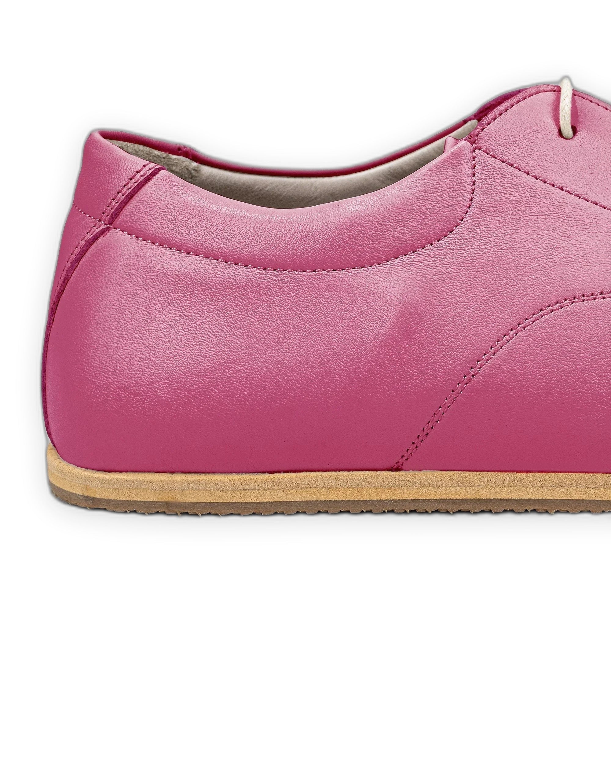 Top view Fuchsia Barefoot Sneaker - Handcrafted Calf Leather | Bespoky
