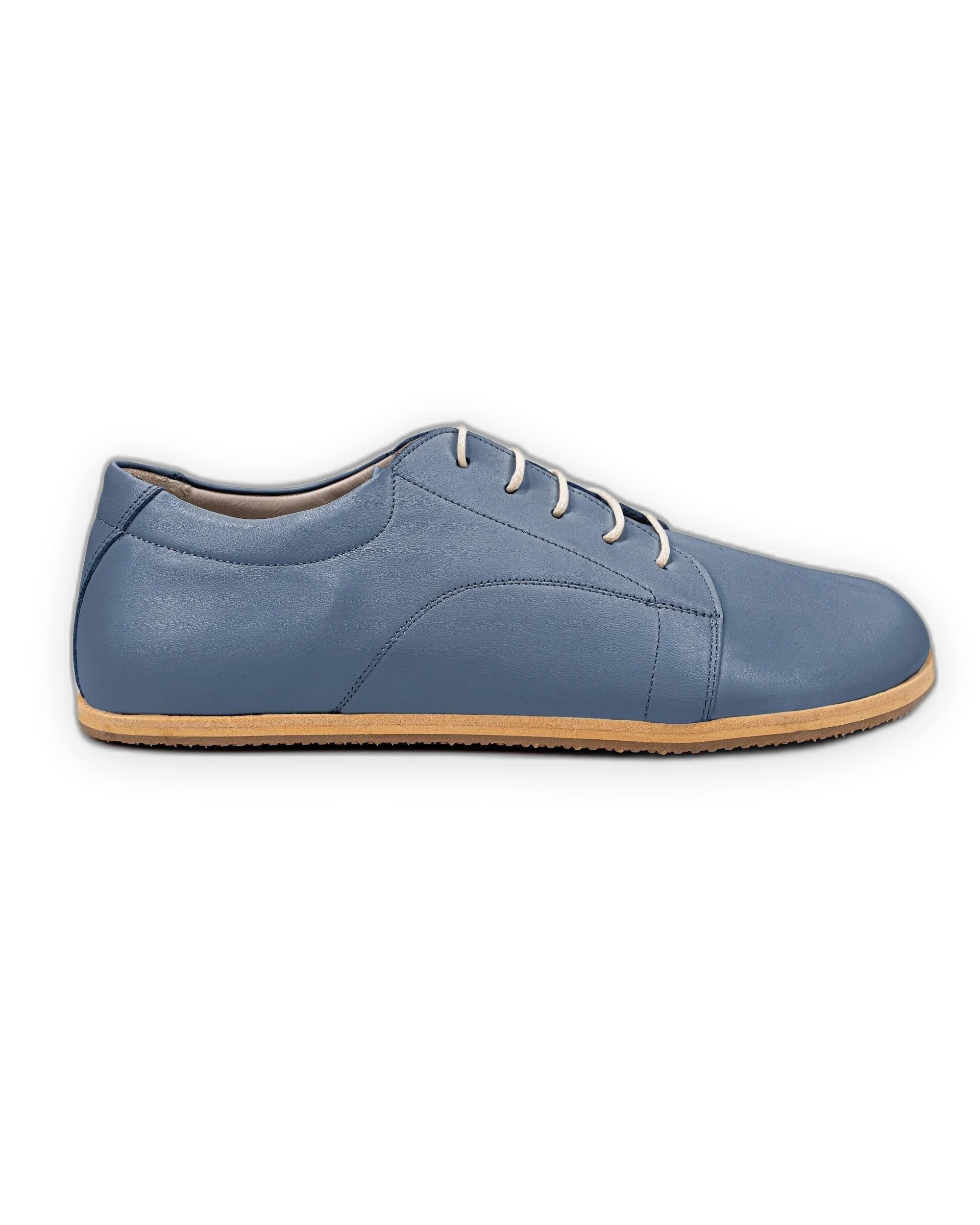 Detail Jean Blue Barefoot Sneaker - Handcrafted Calf Leather Turkey | Bespoky