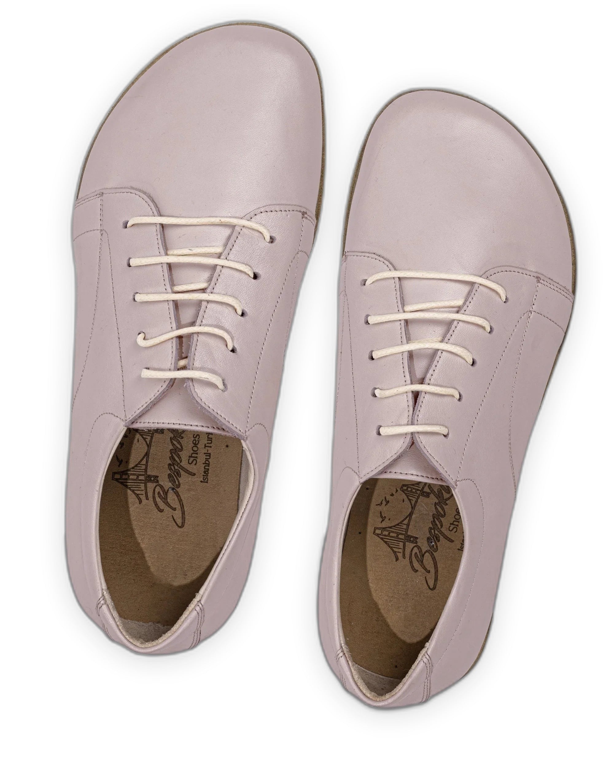 Side view Pink Barefoot Sneaker - Calf Leather Zero Drop | Bespoky