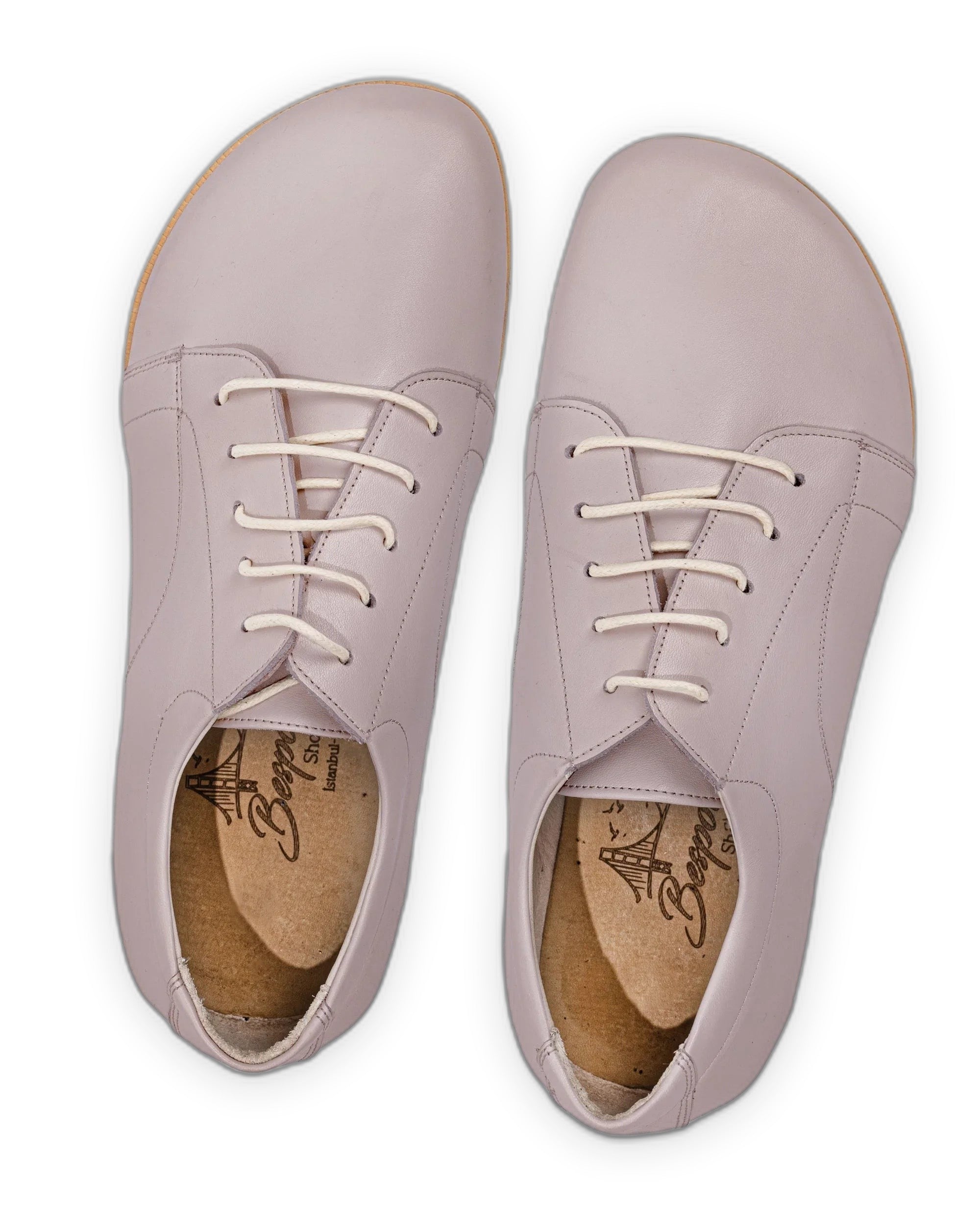 Side view Pink Barefoot Sneaker - Calf Leather Zero Drop | Bespoky