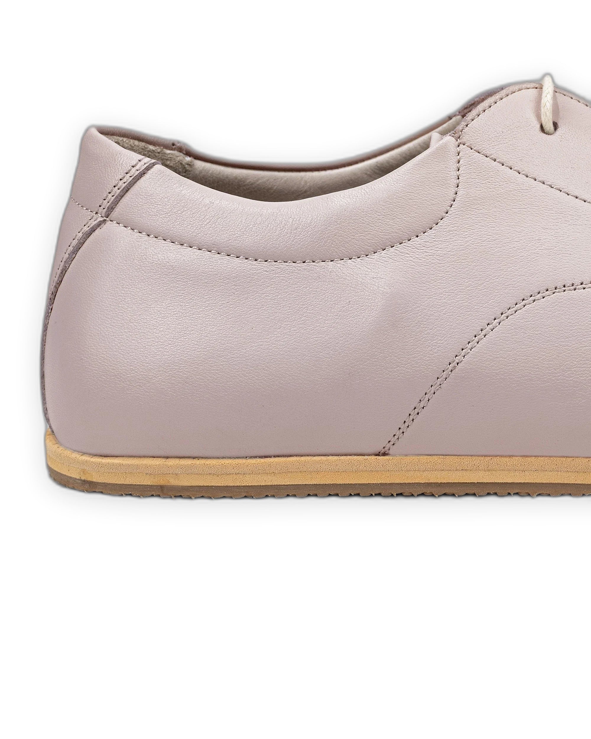 Side view Pink Barefoot Sneaker - Calf Leather Zero Drop | Bespoky
