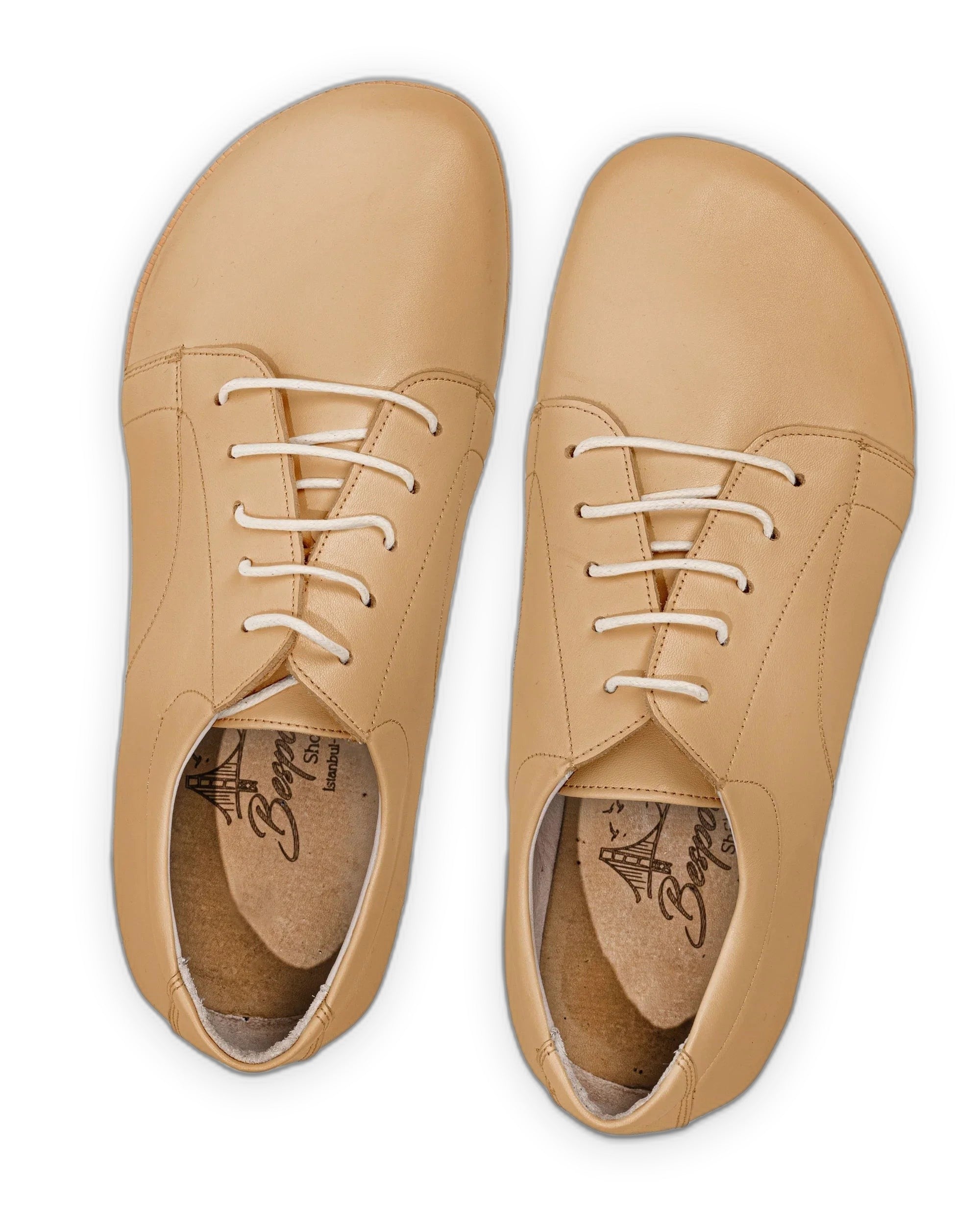 Side view Melon Yellow Barefoot Sneaker - Calf Leather Zero Drop | Bespoky