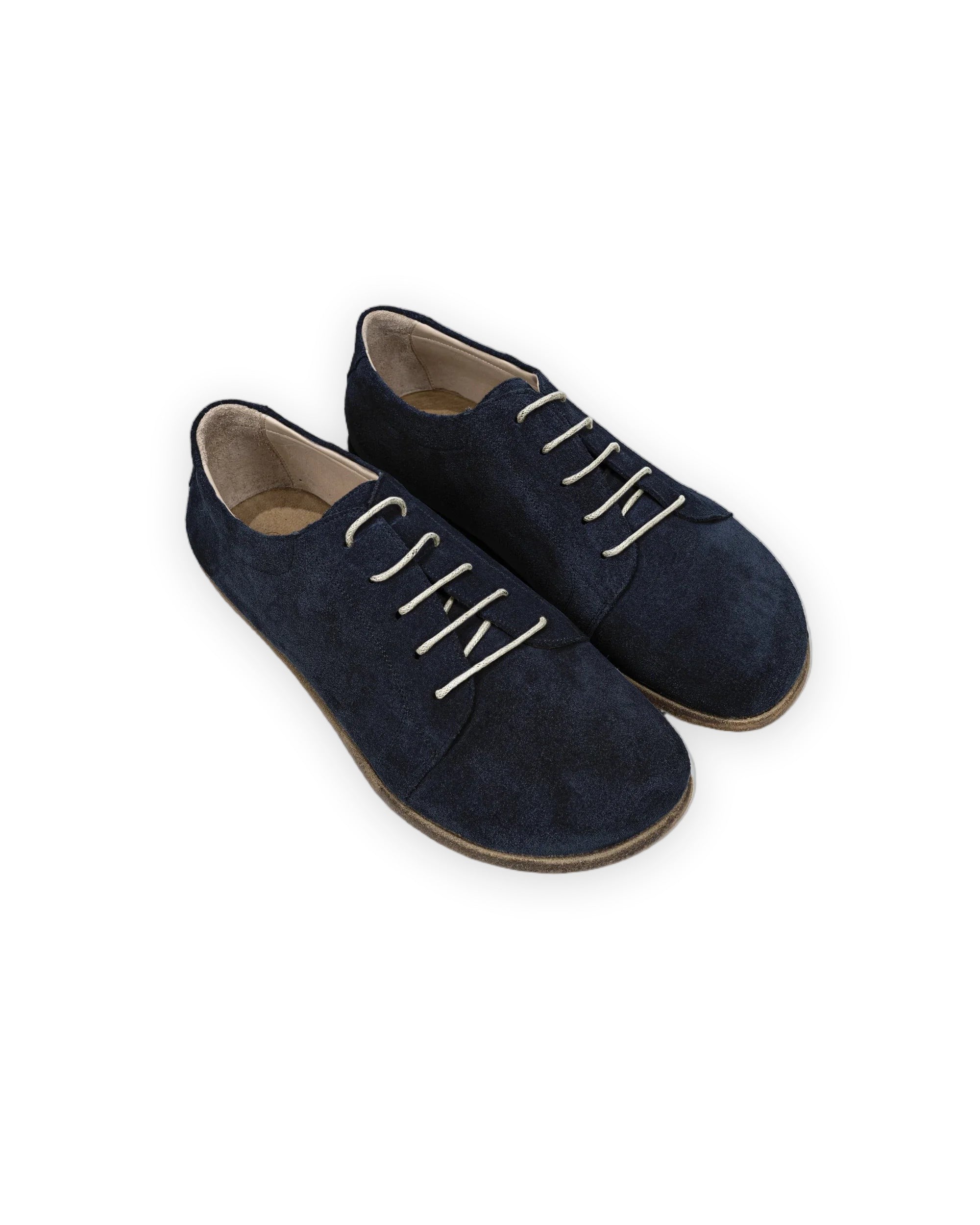 Women's Navy Barefoot Sneaker - Handcrafted Calf Leather Wide Toe Box | Bespoky