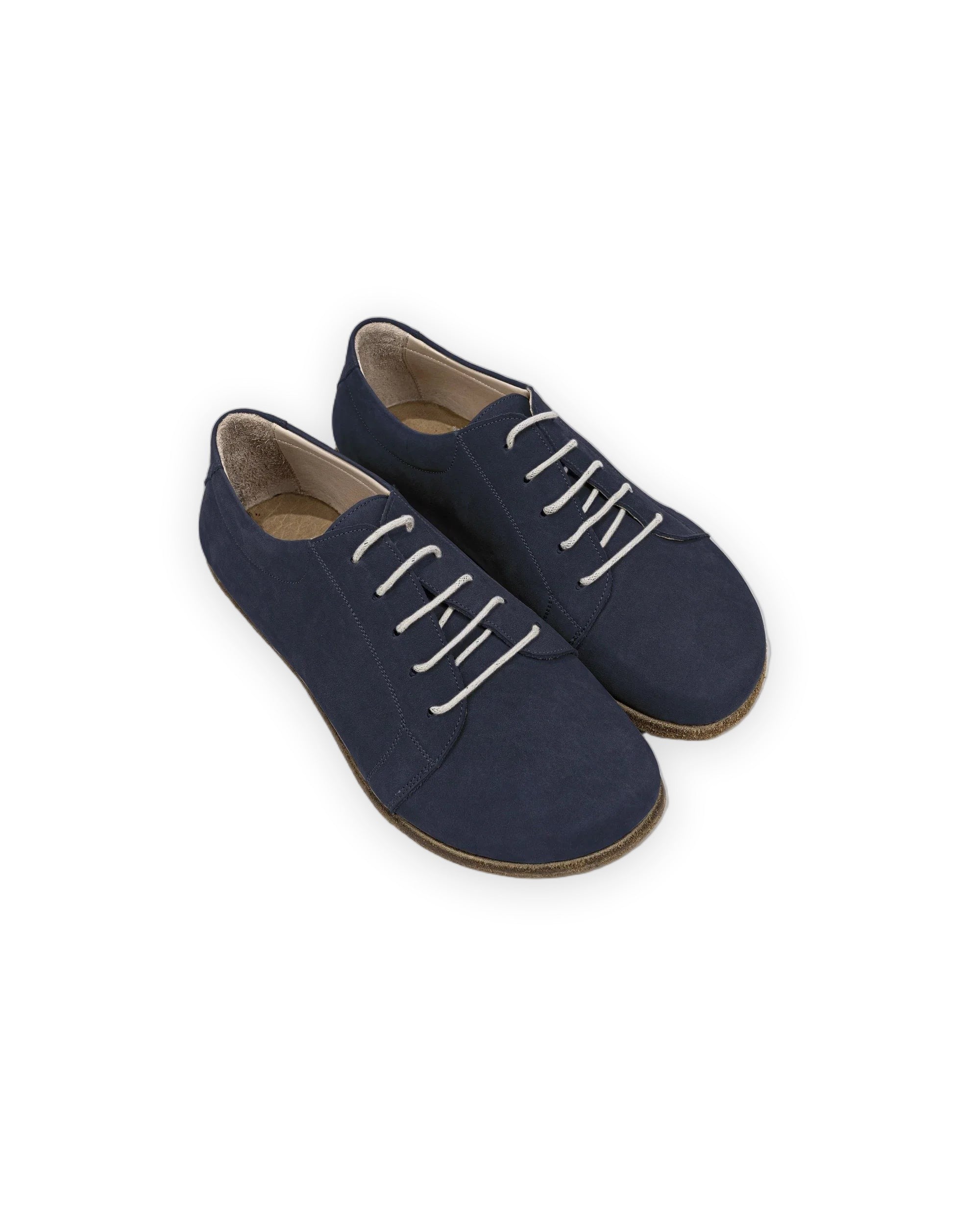 Women's Navy Barefoot Sneaker - Handcrafted Calf Leather Wide Toe Box | Bespoky