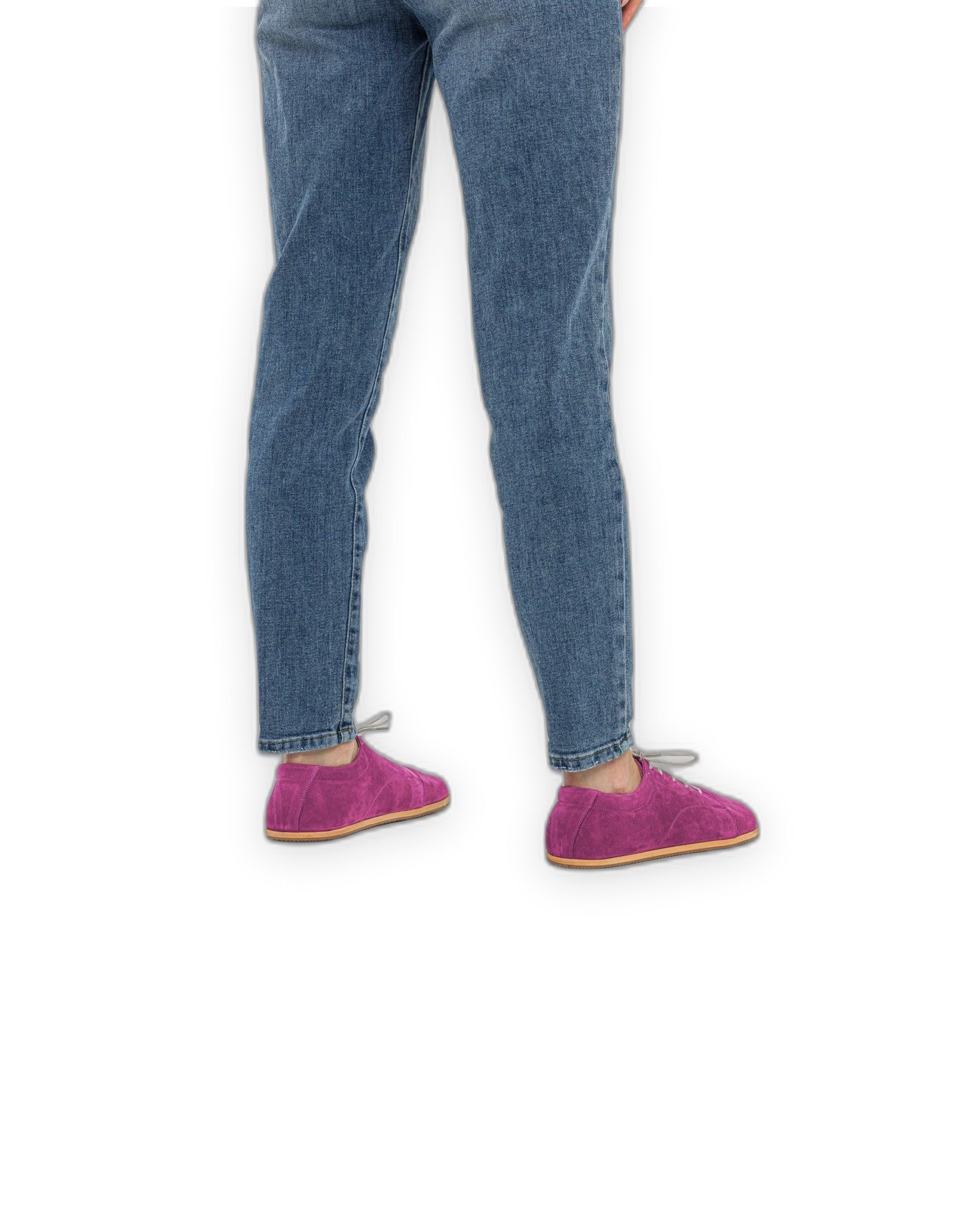 Pair Pink Barefoot Sneaker - Barefoot Wide Toe Calf Leather | Bespoky