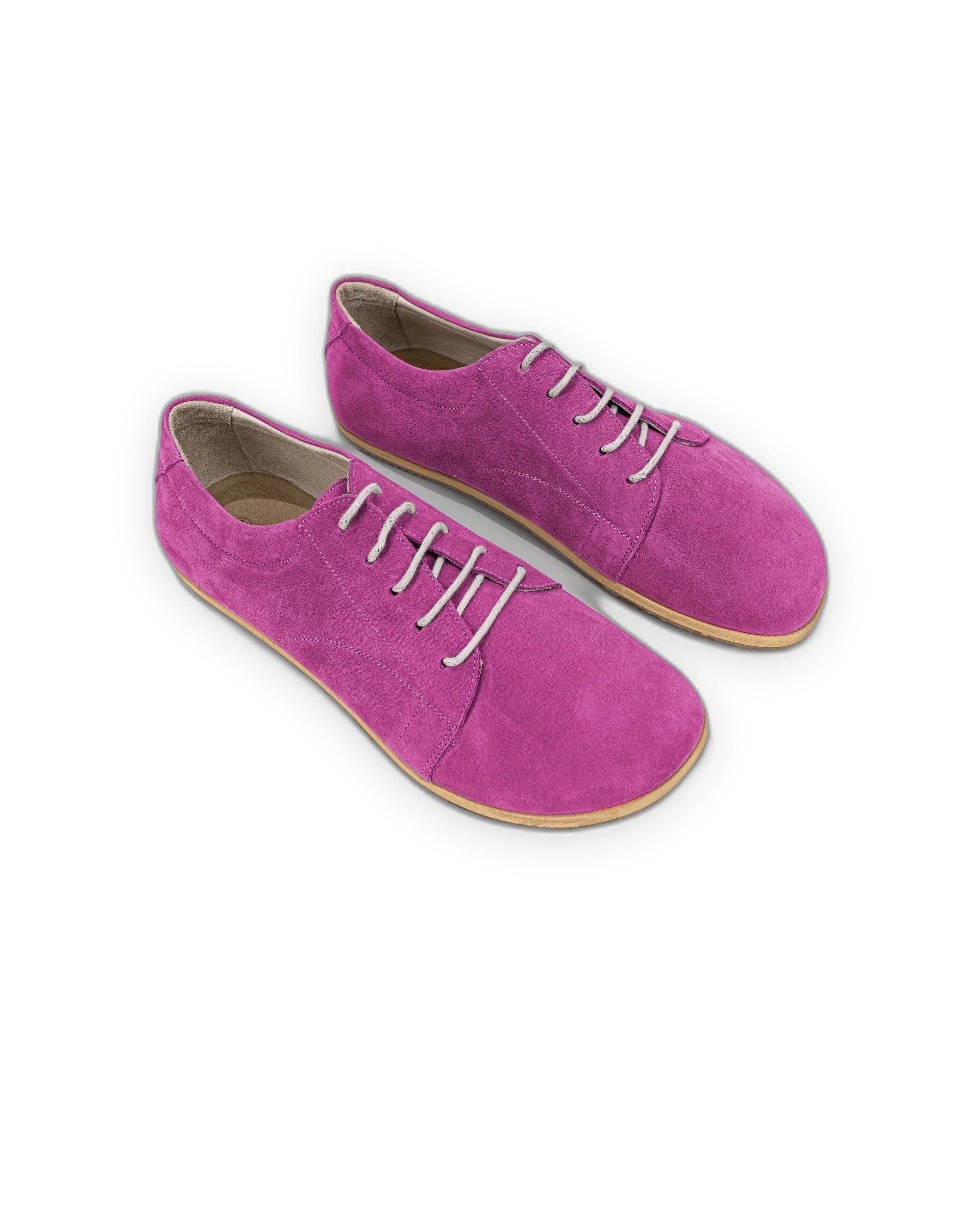 Women's Pink Barefoot Sneaker - Handcrafted Calf Leather Wide Toe Box | Bespoky