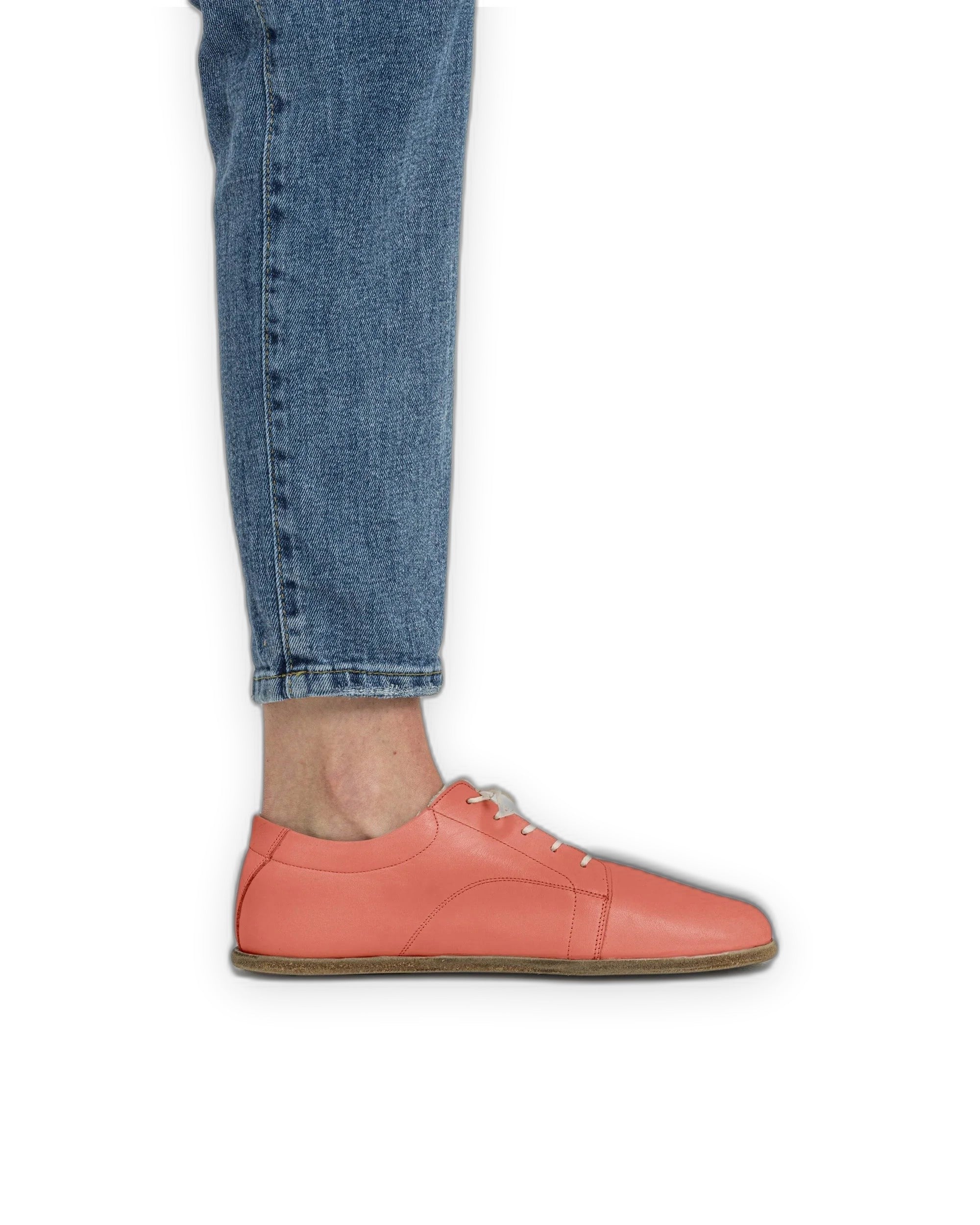 Top view Pomegranate Barefoot Sneaker - Handcrafted Calf Leather | Bespoky