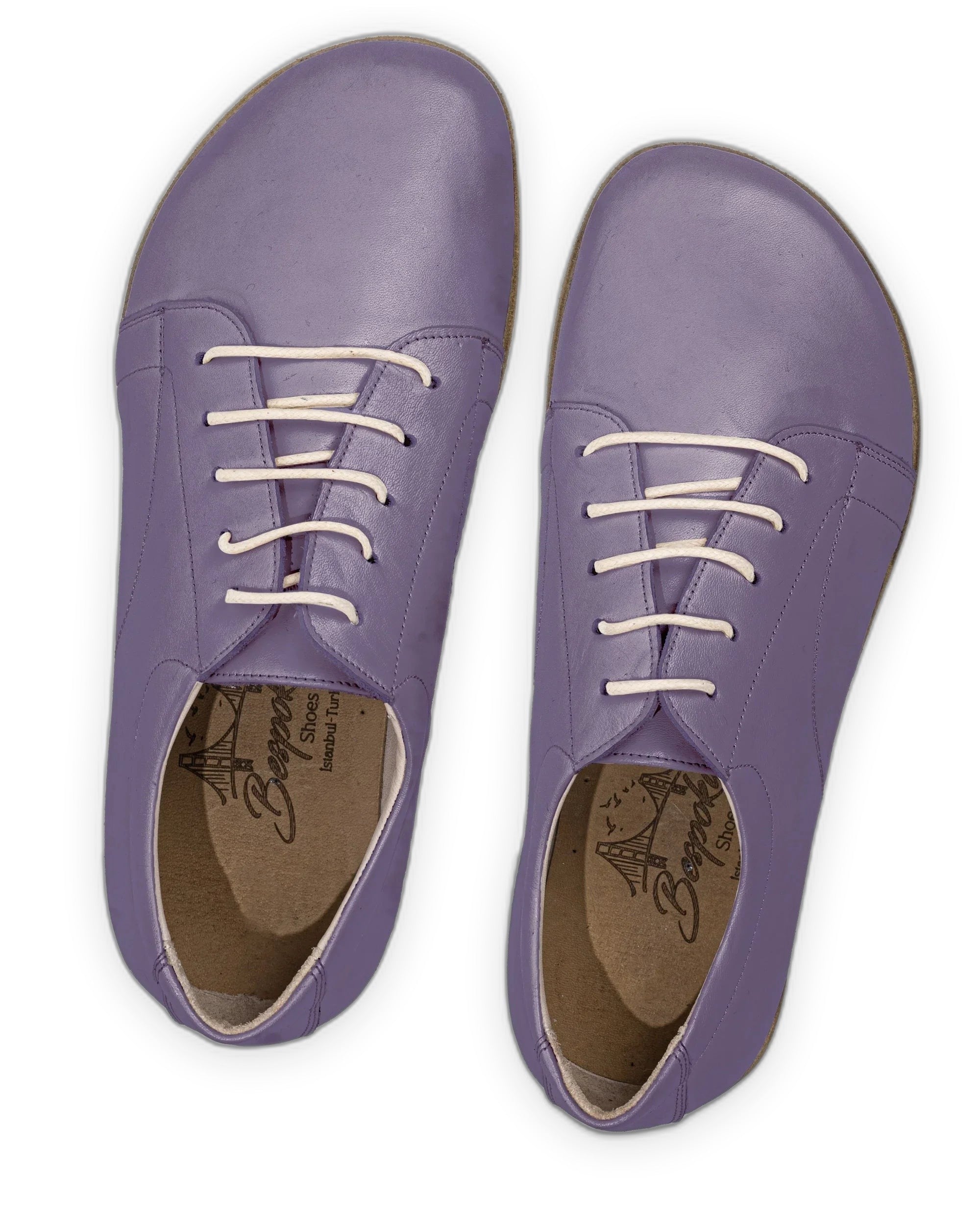 Side view Purple Barefoot Sneaker - Calf Leather Zero Drop | Bespoky