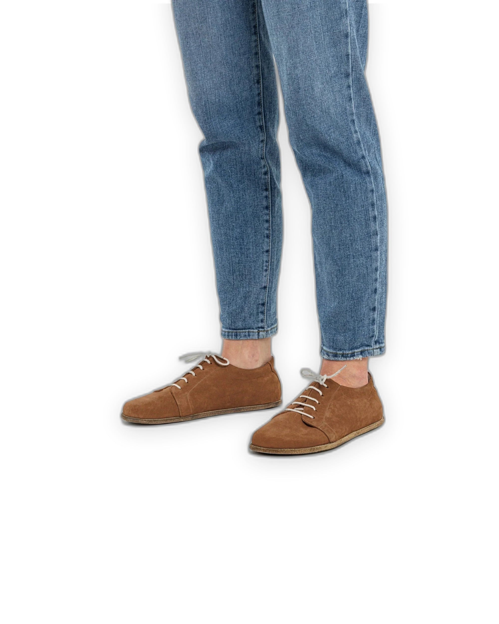 Detail Tan Barefoot Sneaker - Handcrafted Calf Leather Turkey | Bespoky