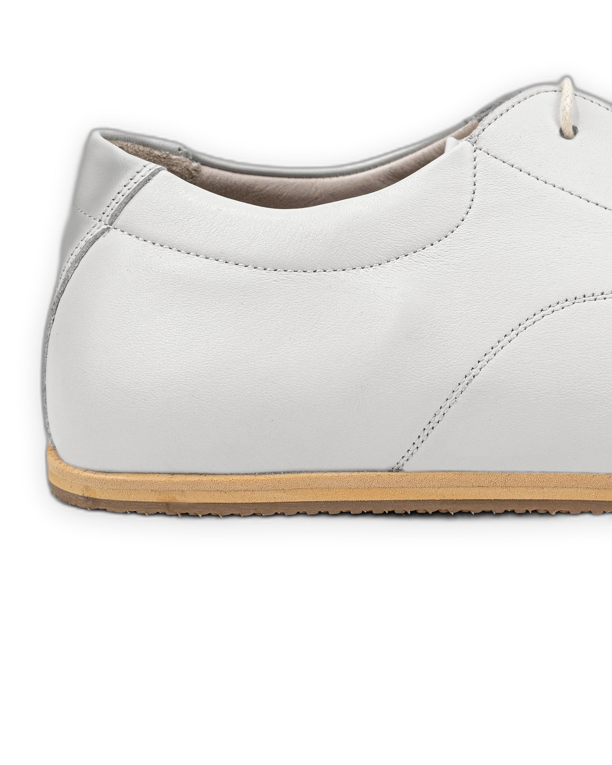 Top view White Barefoot Sneaker - Handcrafted Calf Leather | Bespoky