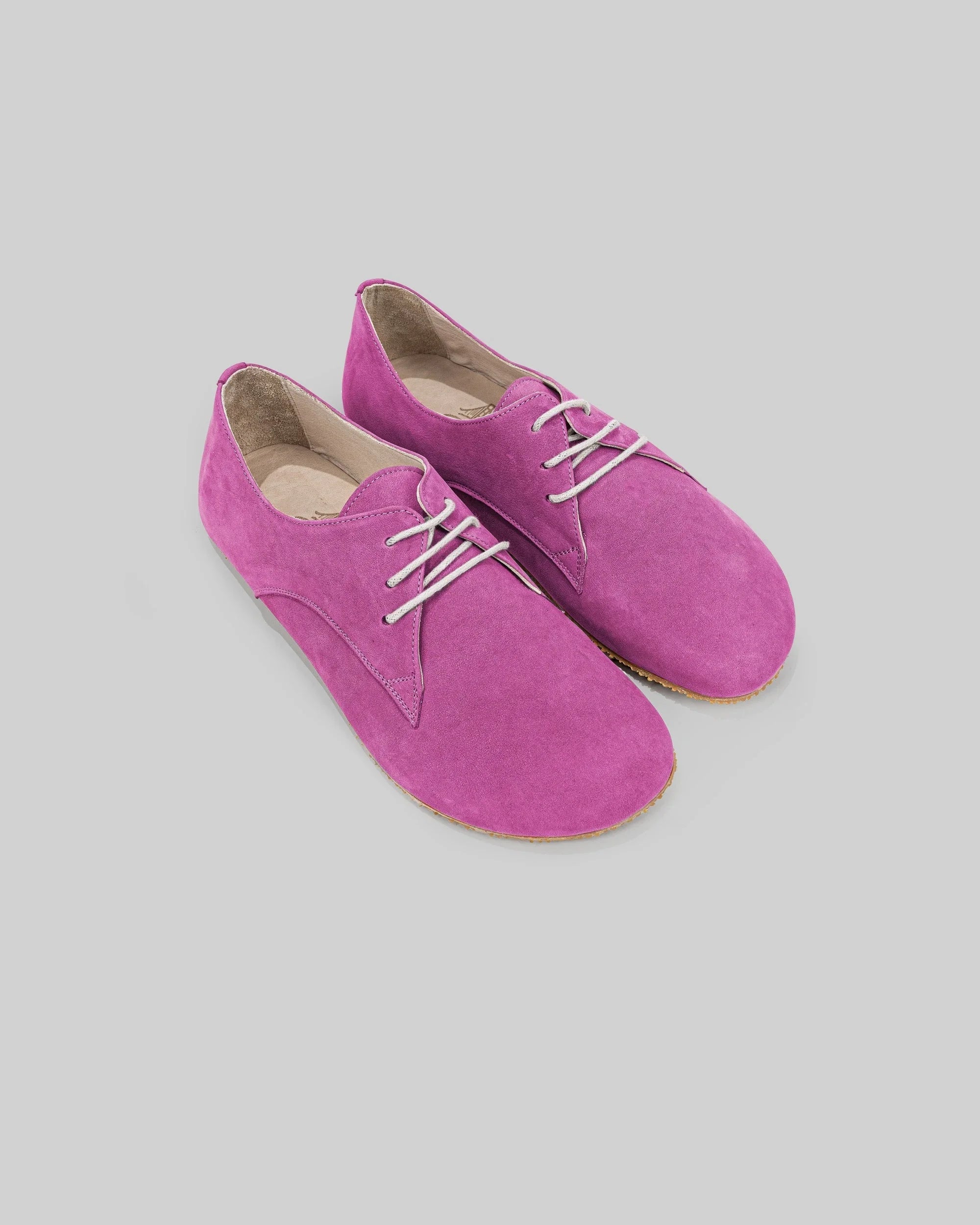 Women's Pink Oxford Shoes - Handcrafted Calf Leather Wide Toe Box | Bespoky