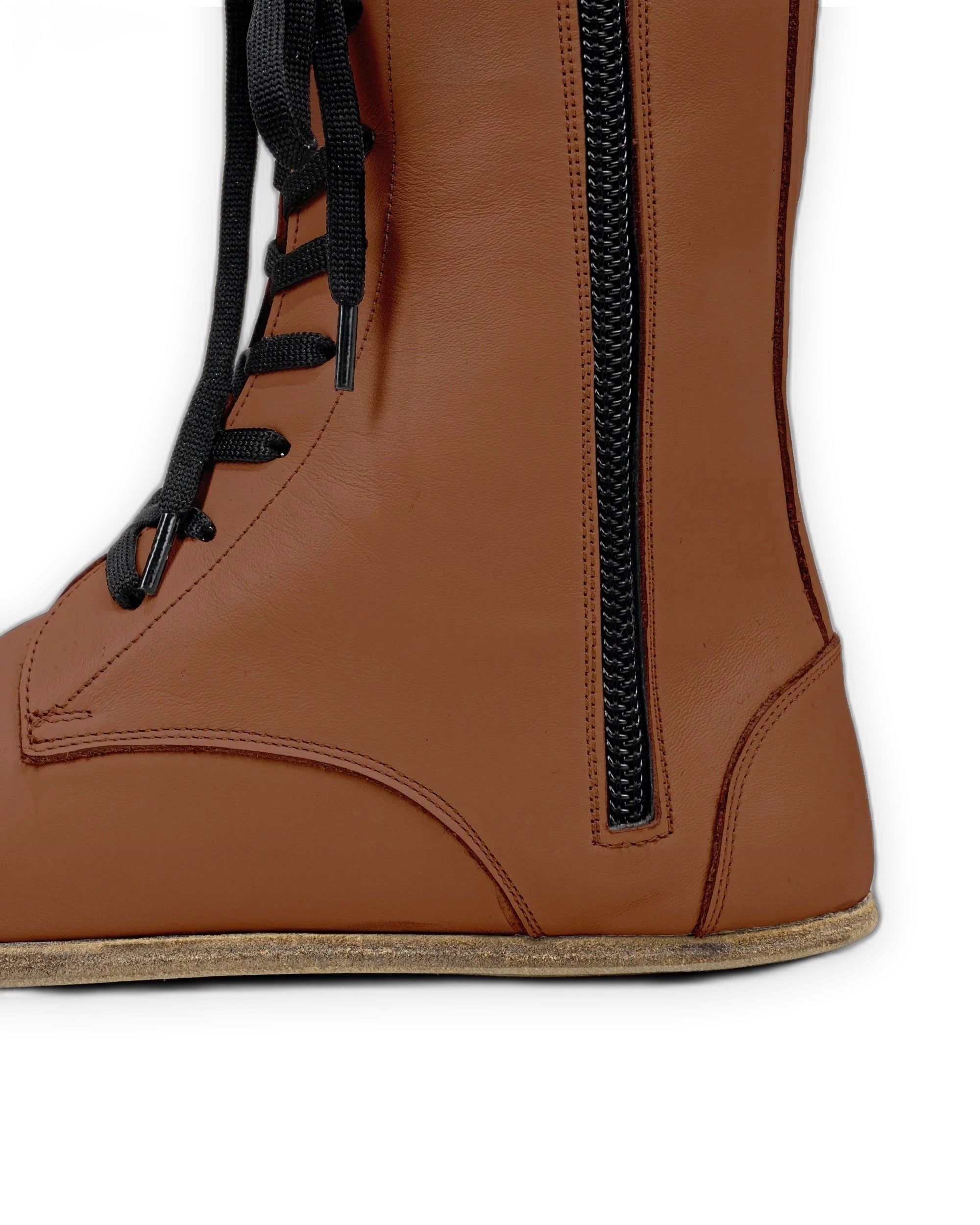 Side view Dark Brown Barefoot Boot - Calf Leather Zero Drop | Bespoky