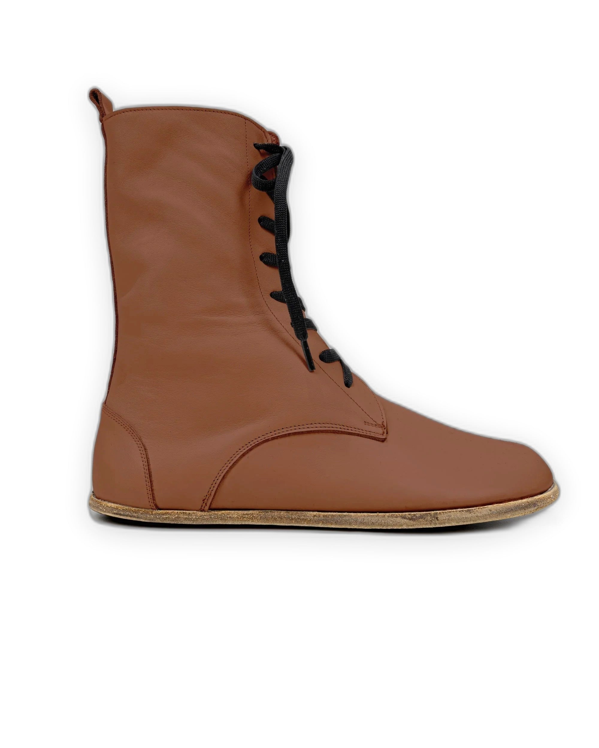 Back view Dark Brown Barefoot Boot - Calf Leather Handcrafted | Bespoky