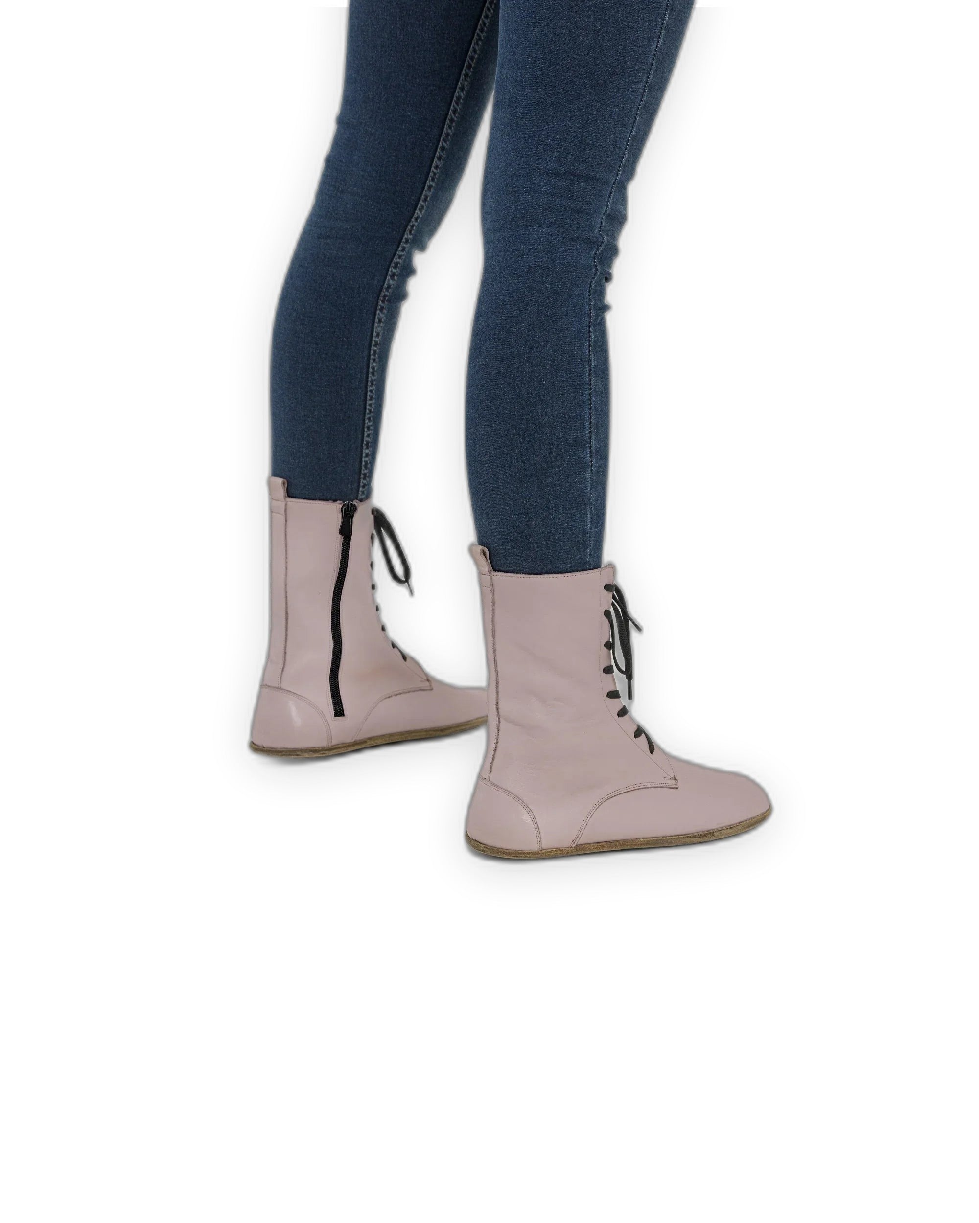 Detail Pink Barefoot Boot - Handcrafted Calf Leather Turkey | Bespoky
