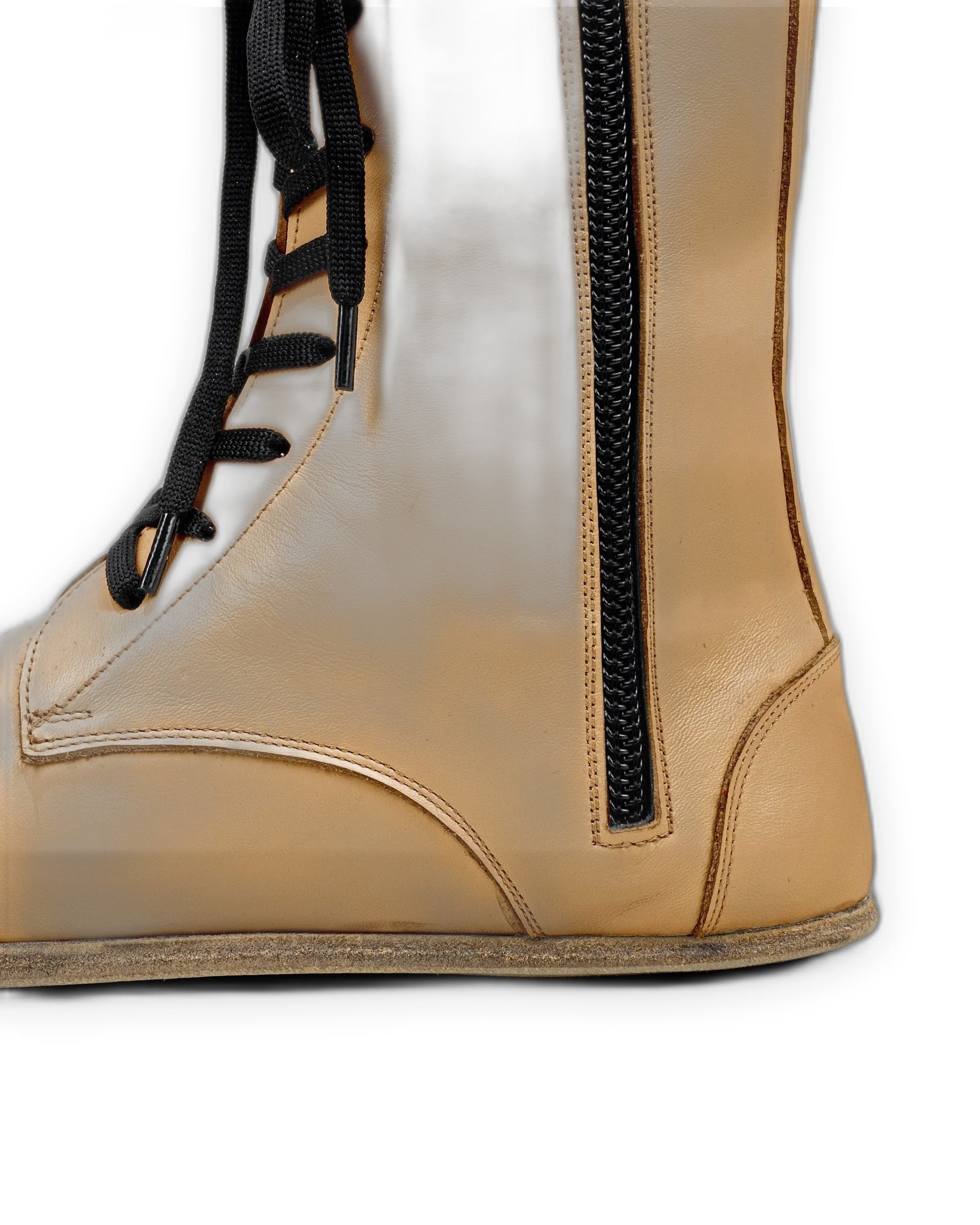 Top view Melon Yellow Barefoot Boot - Handcrafted Calf Leather | Bespoky