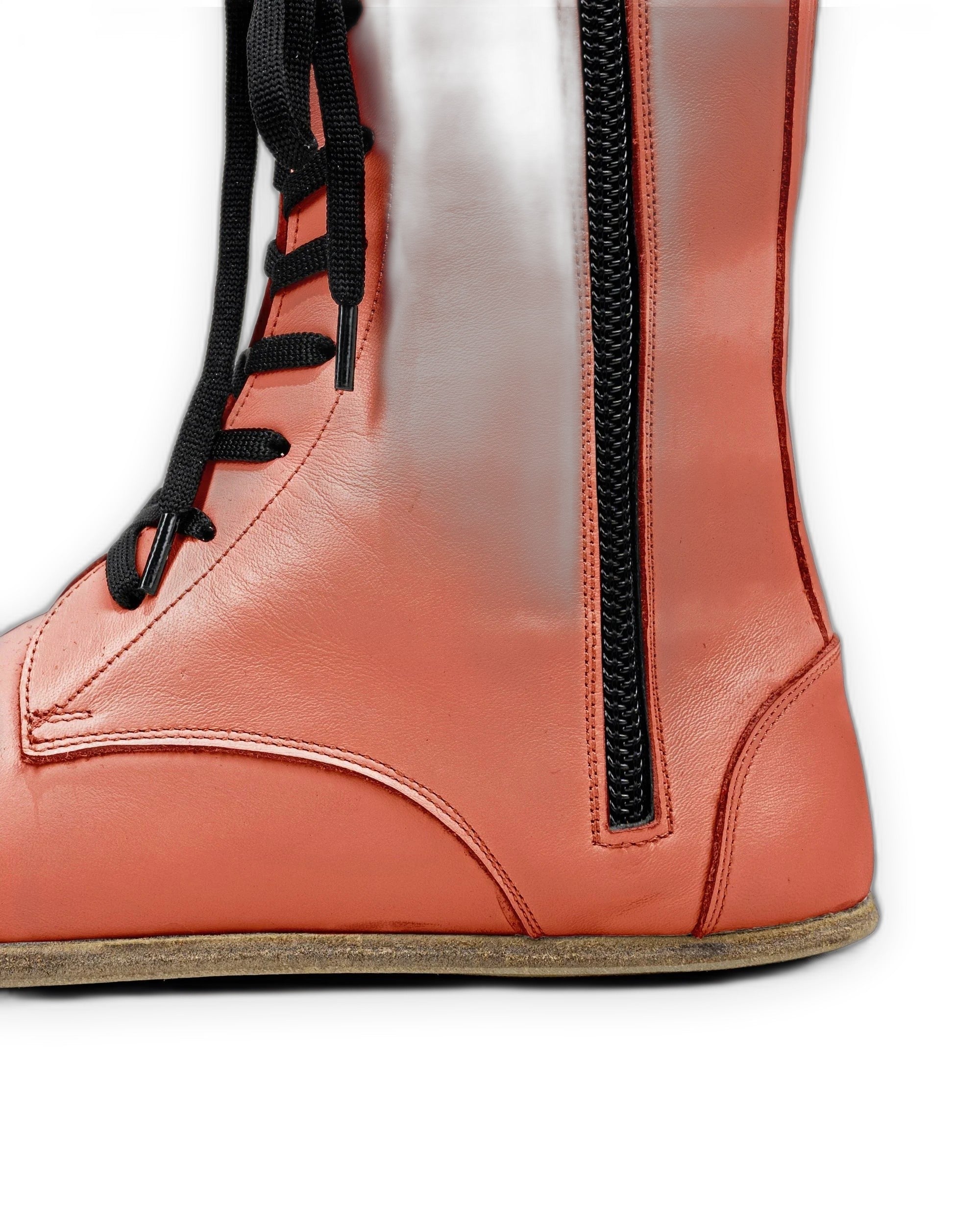 Side view Pomegranate Barefoot Boot - Calf Leather Zero Drop | Bespoky