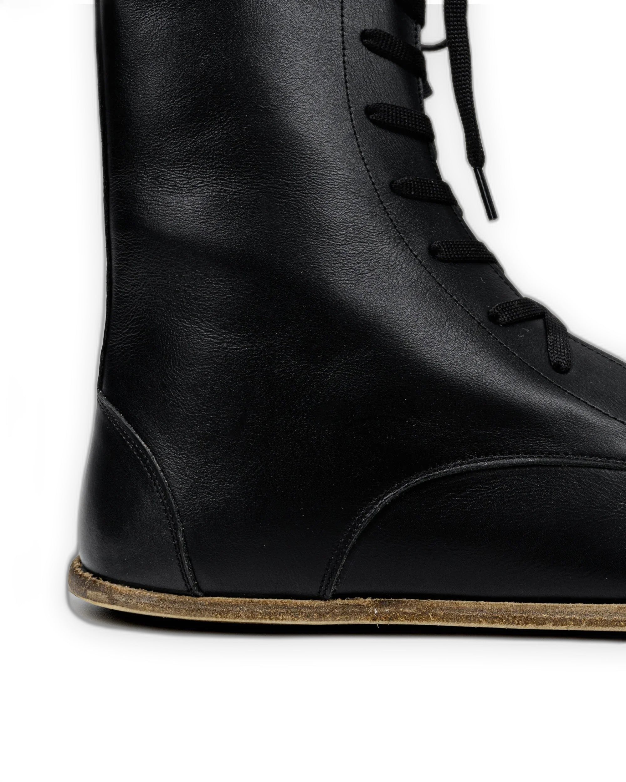 Top view Black Barefoot Boot - Handcrafted Calf Leather | Bespoky