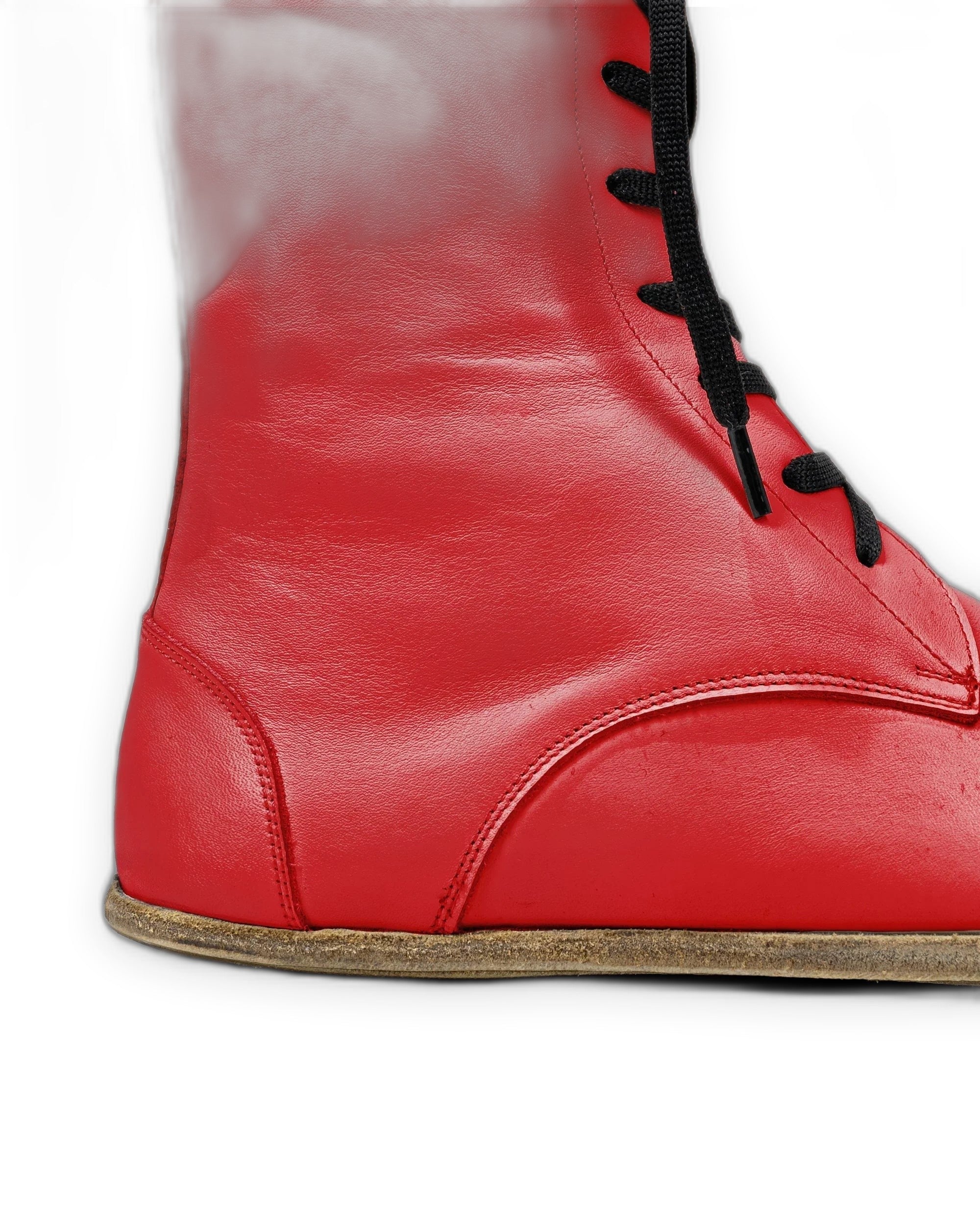 Top view Red Barefoot Boot - Handcrafted Calf Leather | Bespoky