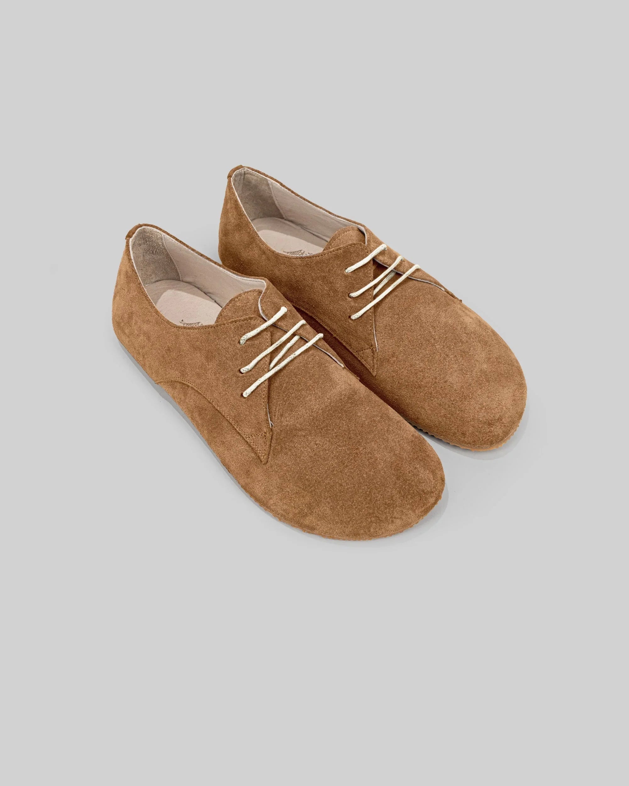 Women's Tan Oxford Shoes - Handcrafted Calf Leather Wide Toe Box | Bespoky