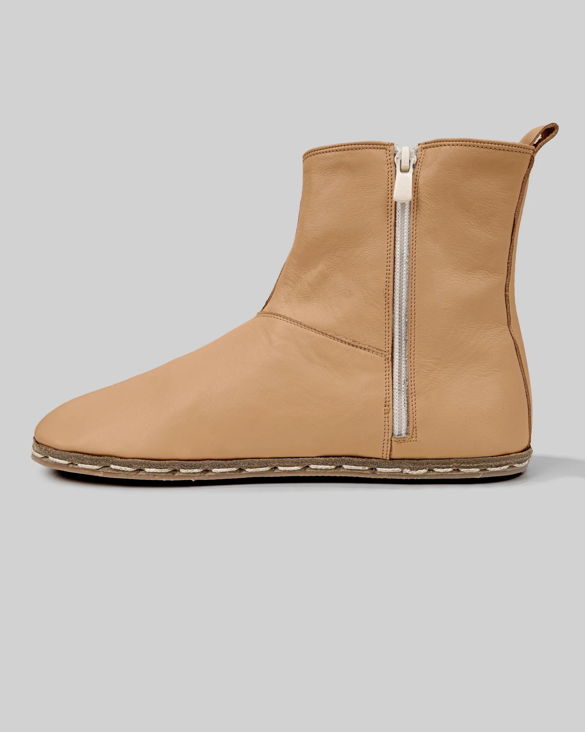 Pair Undyed Chelsea Boots - Barefoot Wide Toe Calf Leather | Bespoky