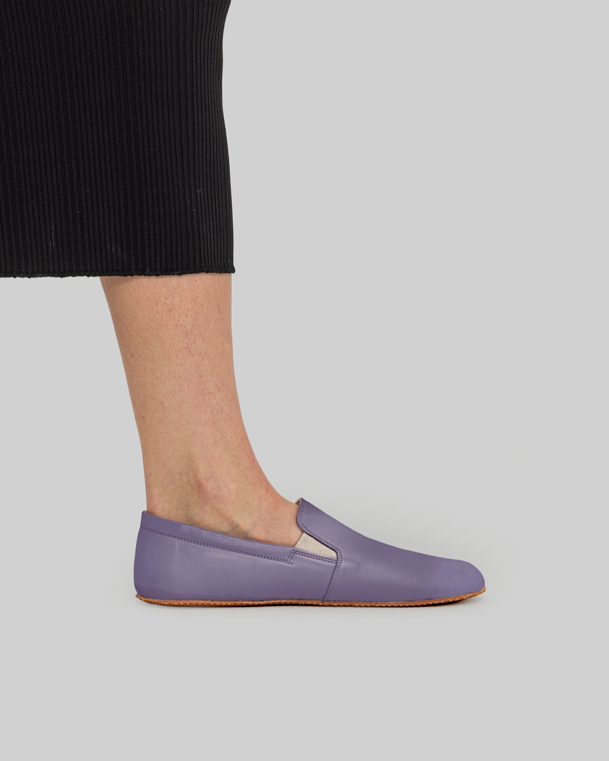Back view Purple Barefoot Shoes - Calf Leather Handcrafted | Bespoky