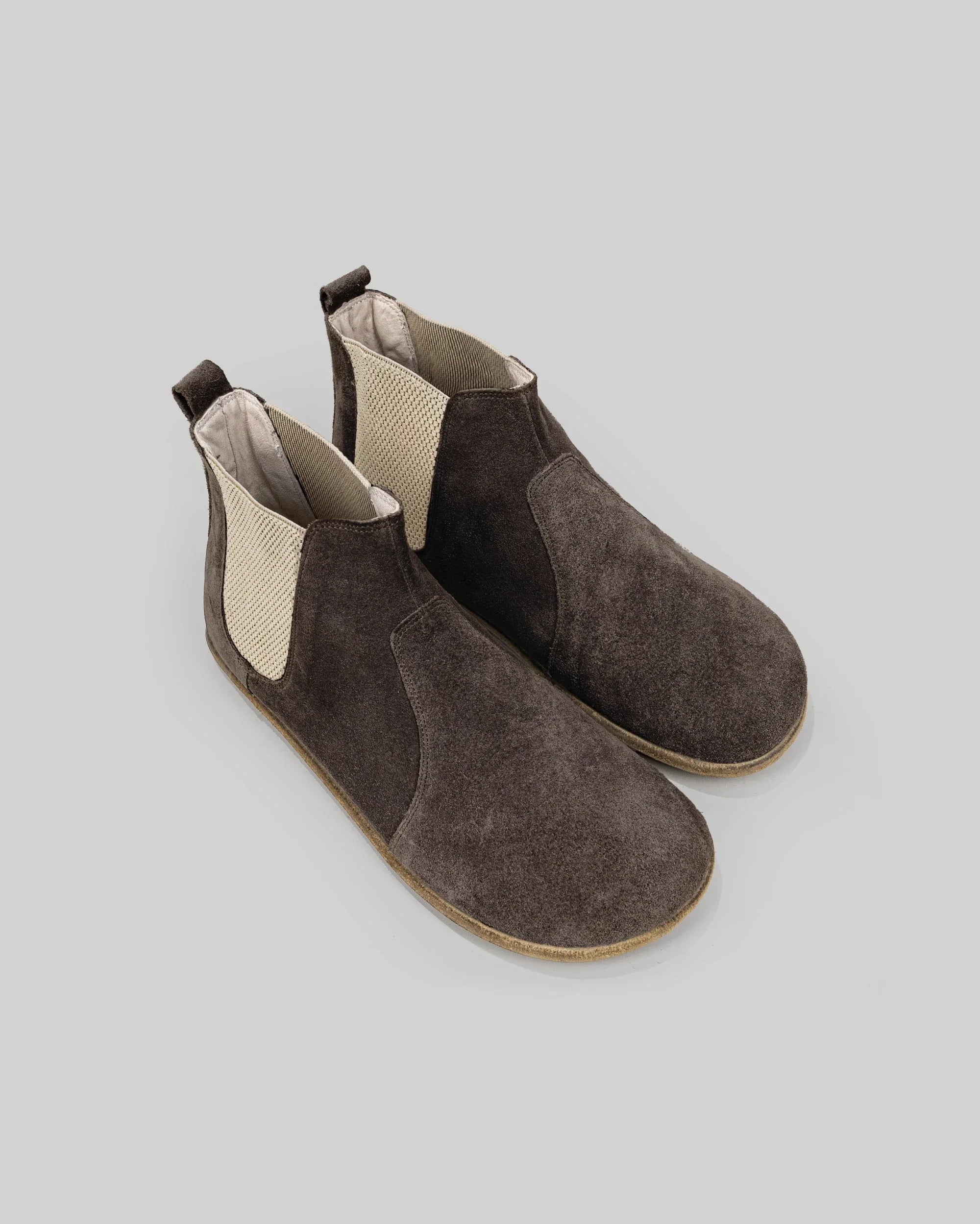 Women's Brown Chelsea Boots - Handcrafted Calf Leather Wide Toe Box | Bespoky