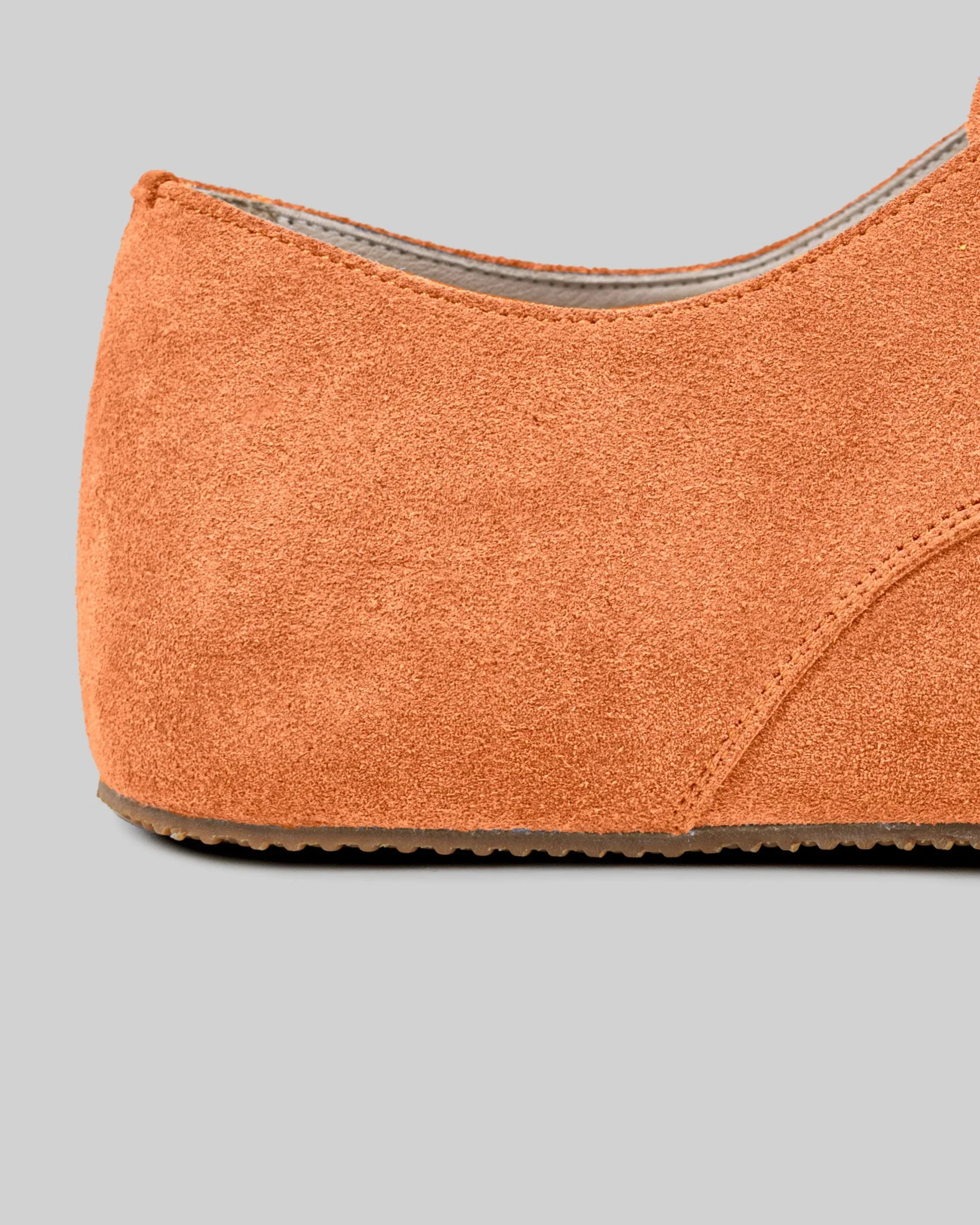 Side view Orange Oxford Shoes - Calf Leather Zero Drop | Bespoky