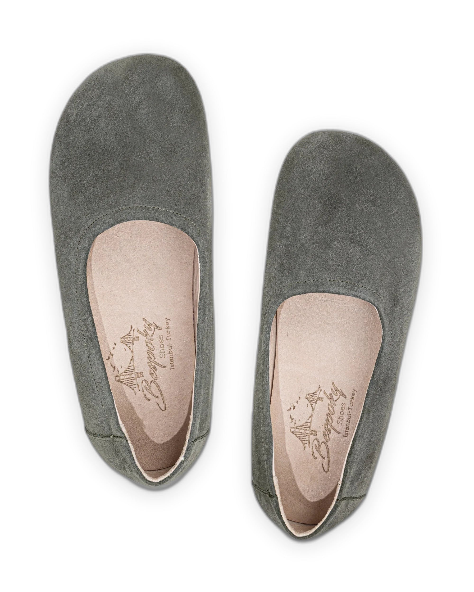 Side view Leather Ballet Flats - Calf Leather Zero Drop | Bespoky