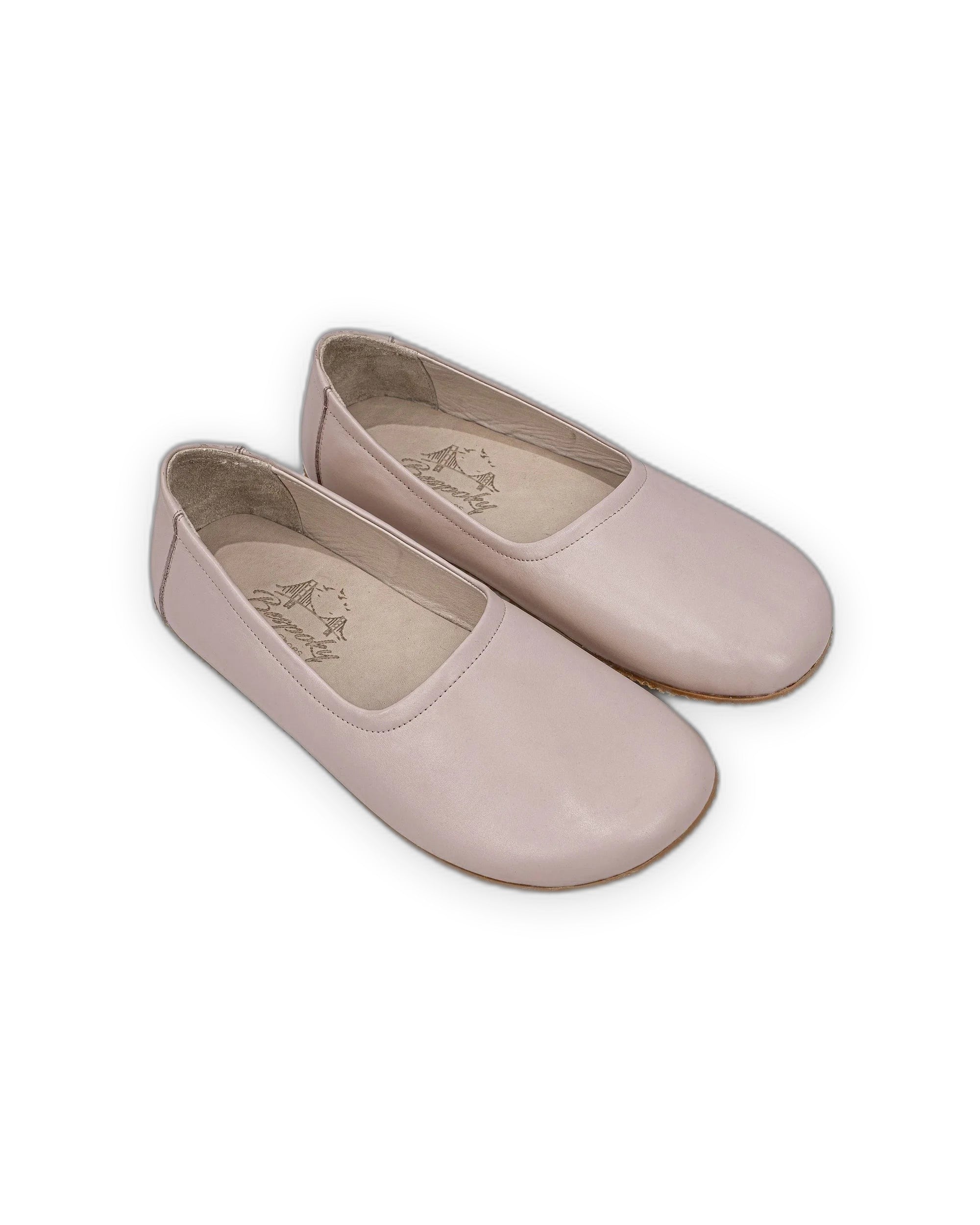 Women's Pink Ballet Flats - Handcrafted Calf Leather Wide Toe Box | Bespoky