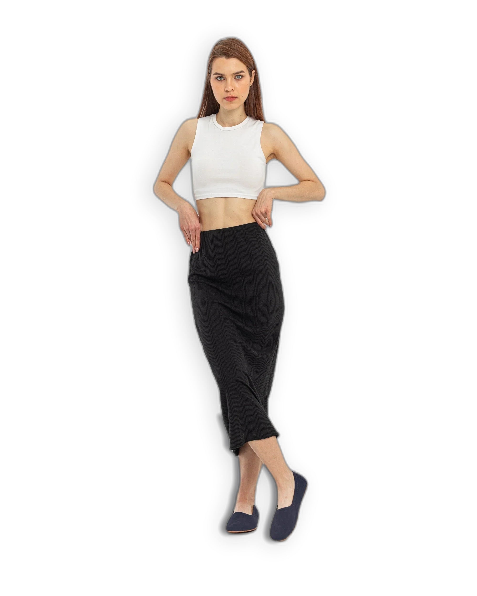 Pair Navy Ballet Flats - Barefoot Wide Toe Calf Leather | Bespoky