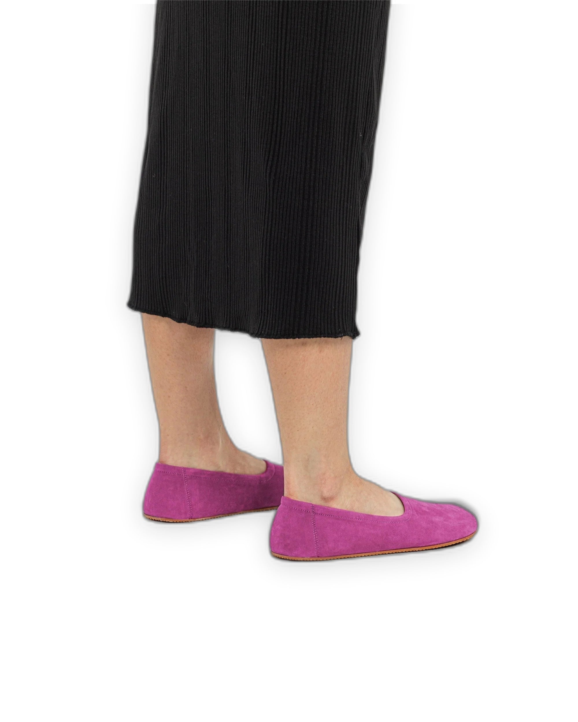 Top view Pink Ballet Flats - Handcrafted Calf Leather | Bespoky