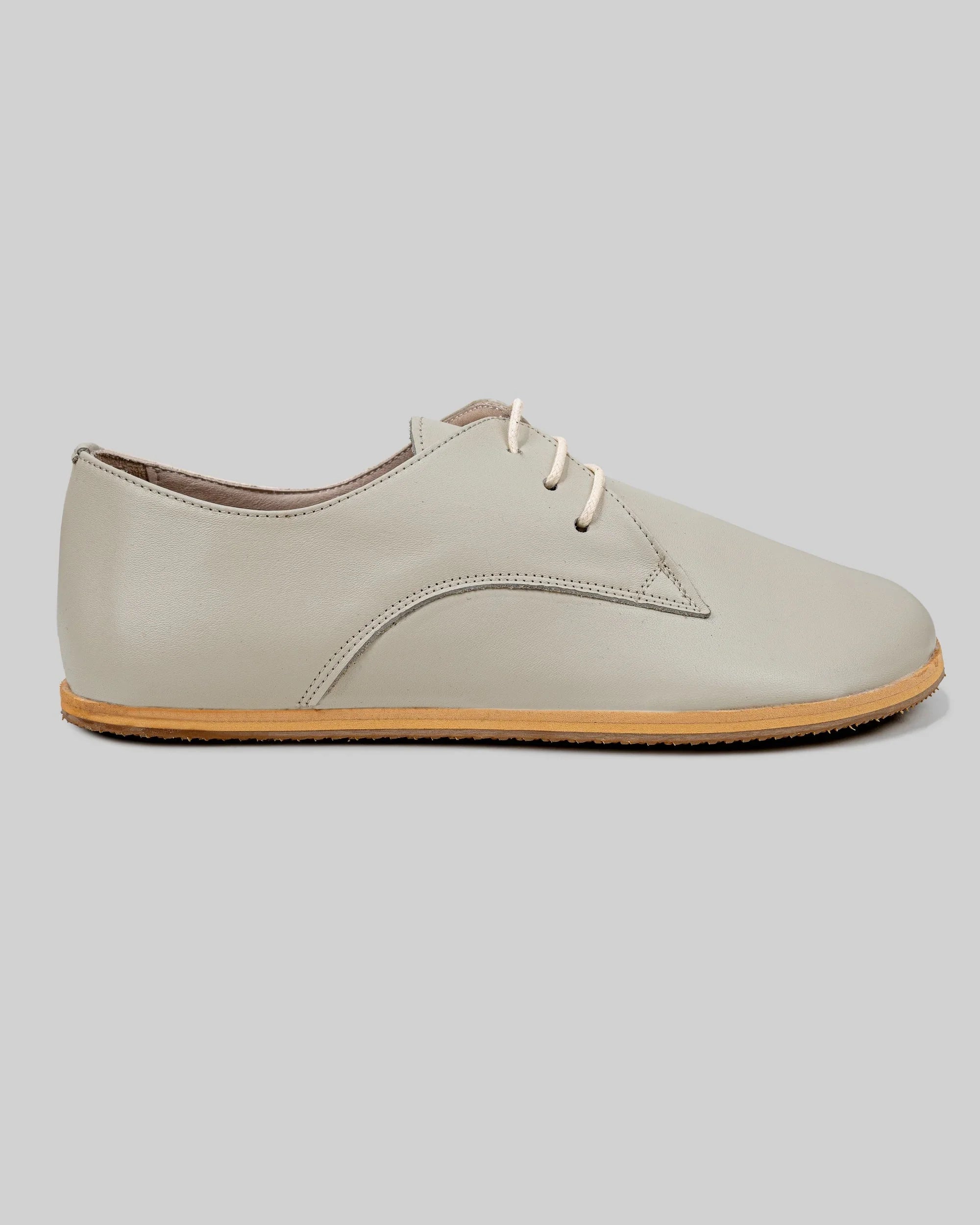 Back view Lucas Beige Oxford Shoes - Calf Leather Handcrafted | Bespoky