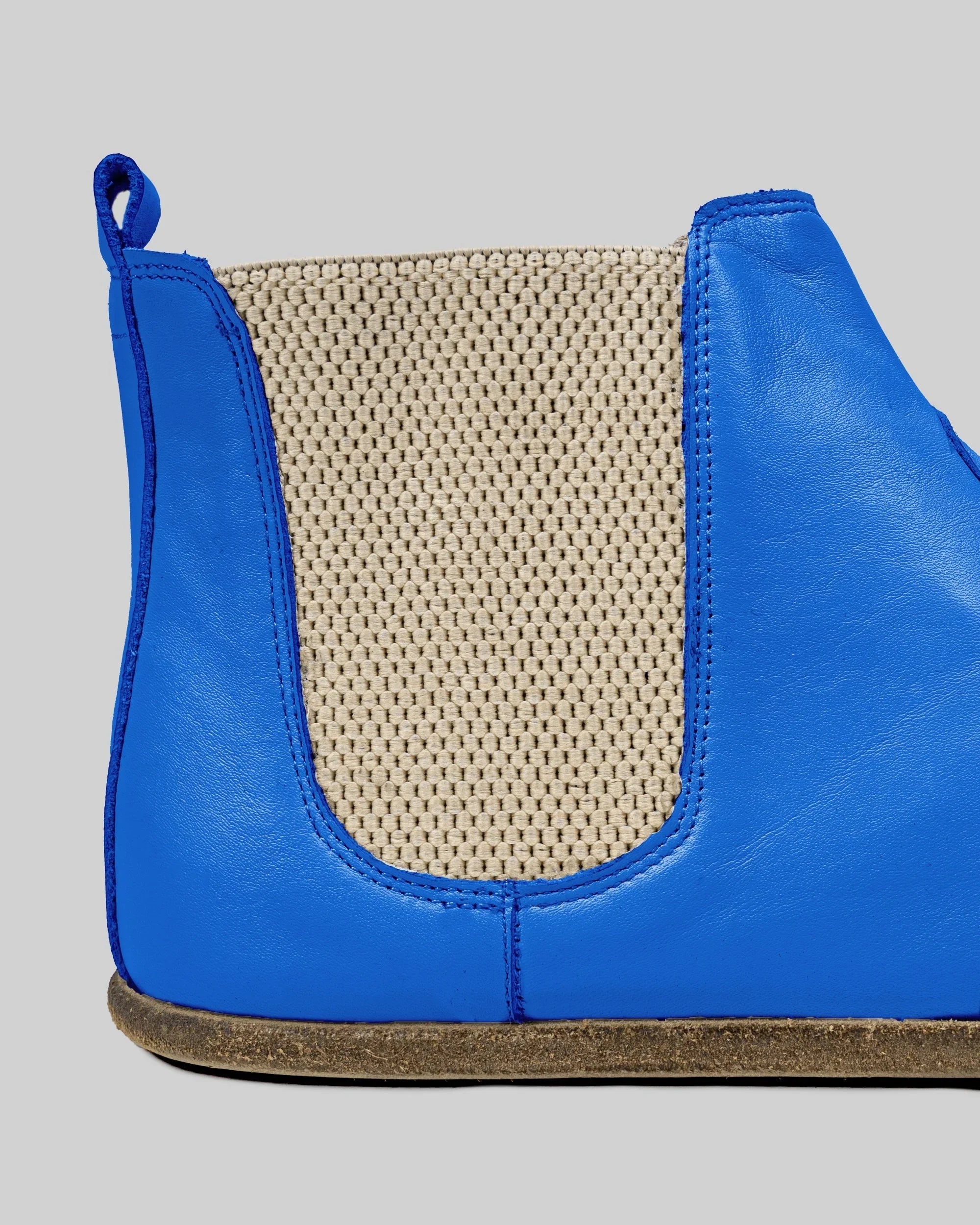Sole detail Blue Chelsea Boots - Zero Drop Calf Leather | Bespoky