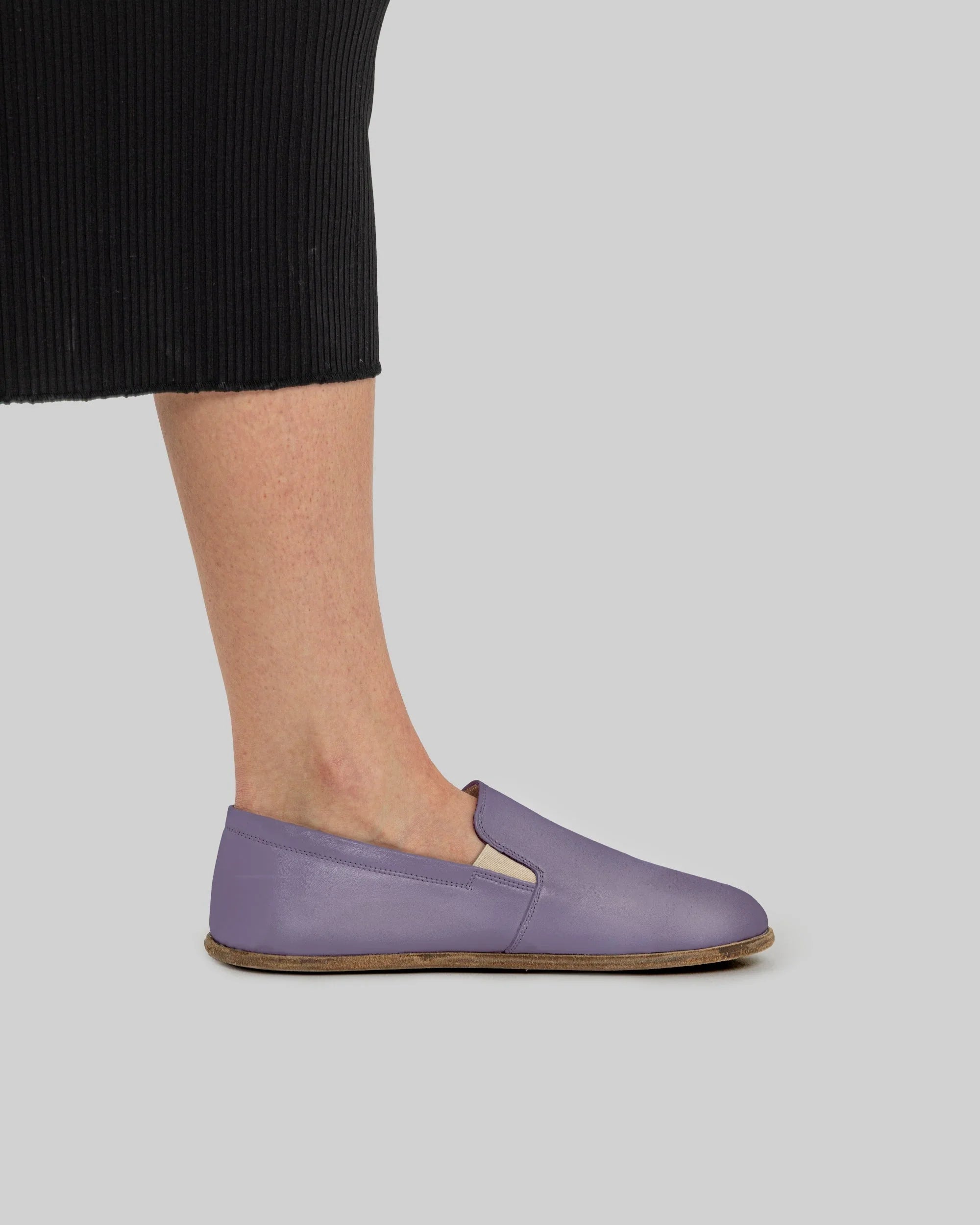 Pair Purple Barefoot Shoes - Barefoot Wide Toe Calf Leather | Bespoky