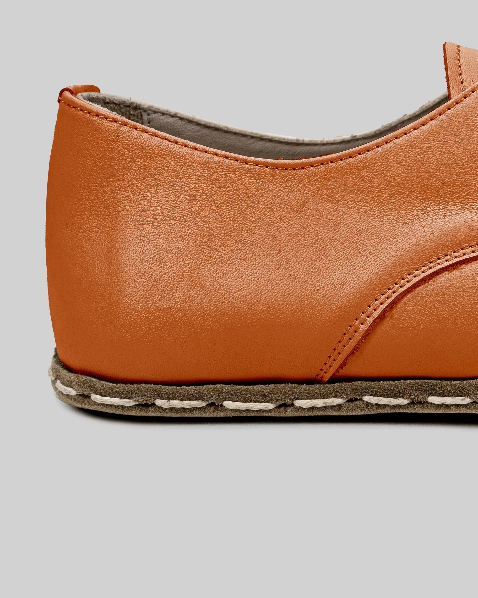 Top view Orange Oxford Shoes - Handcrafted Calf Leather | Bespoky
