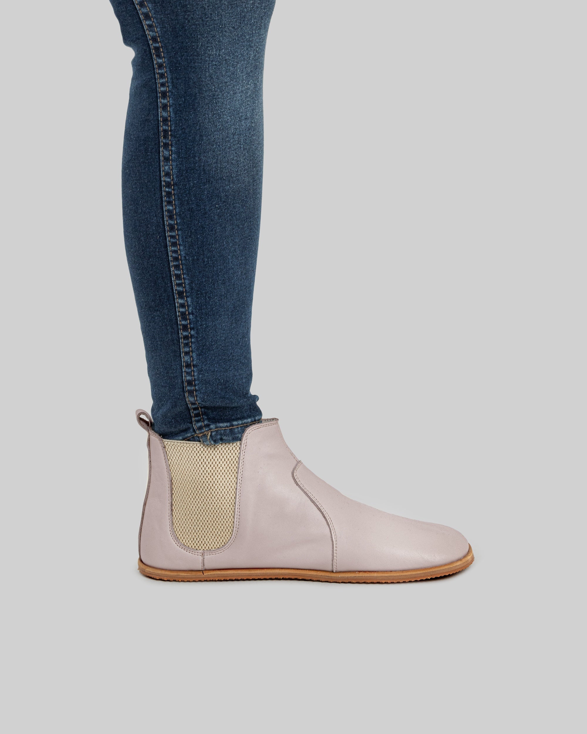 Back view Pink Chelsea Boots - Calf Leather Handcrafted | Bespoky