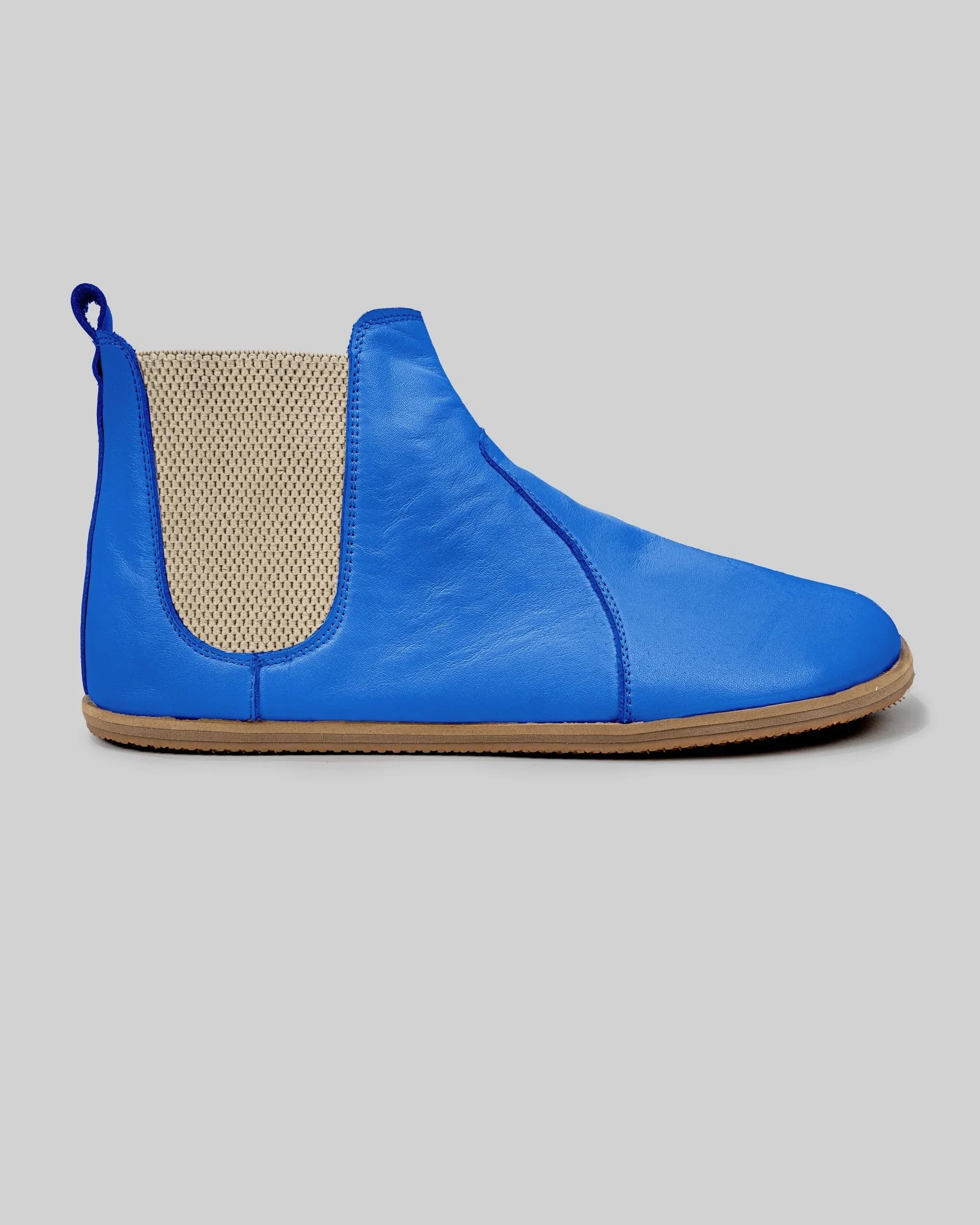 Detail Blue Chelsea Boots - Handcrafted Calf Leather Turkey | Bespoky