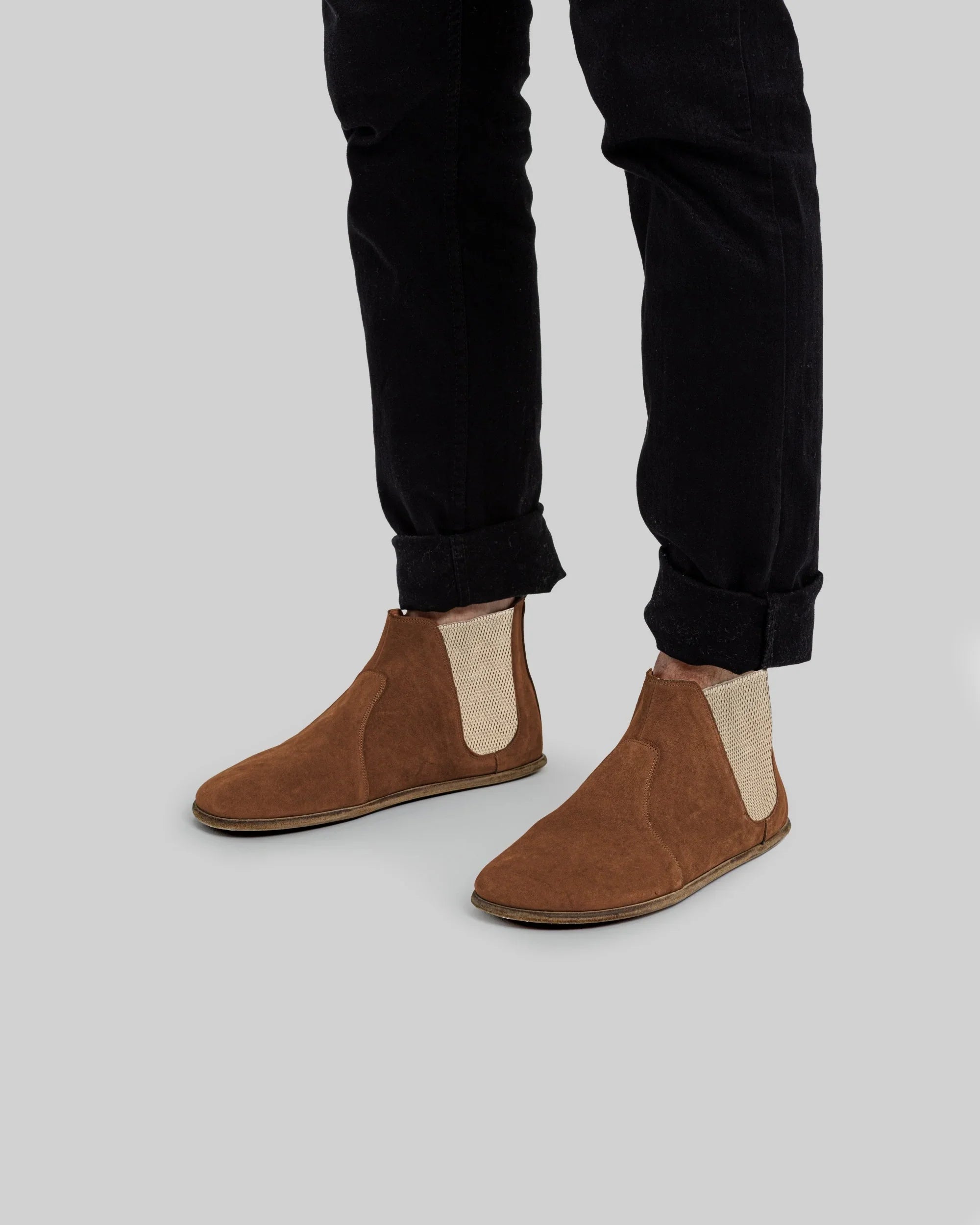 Detail Tan Chelsea Boots - Handcrafted Calf Leather Turkey | Bespoky