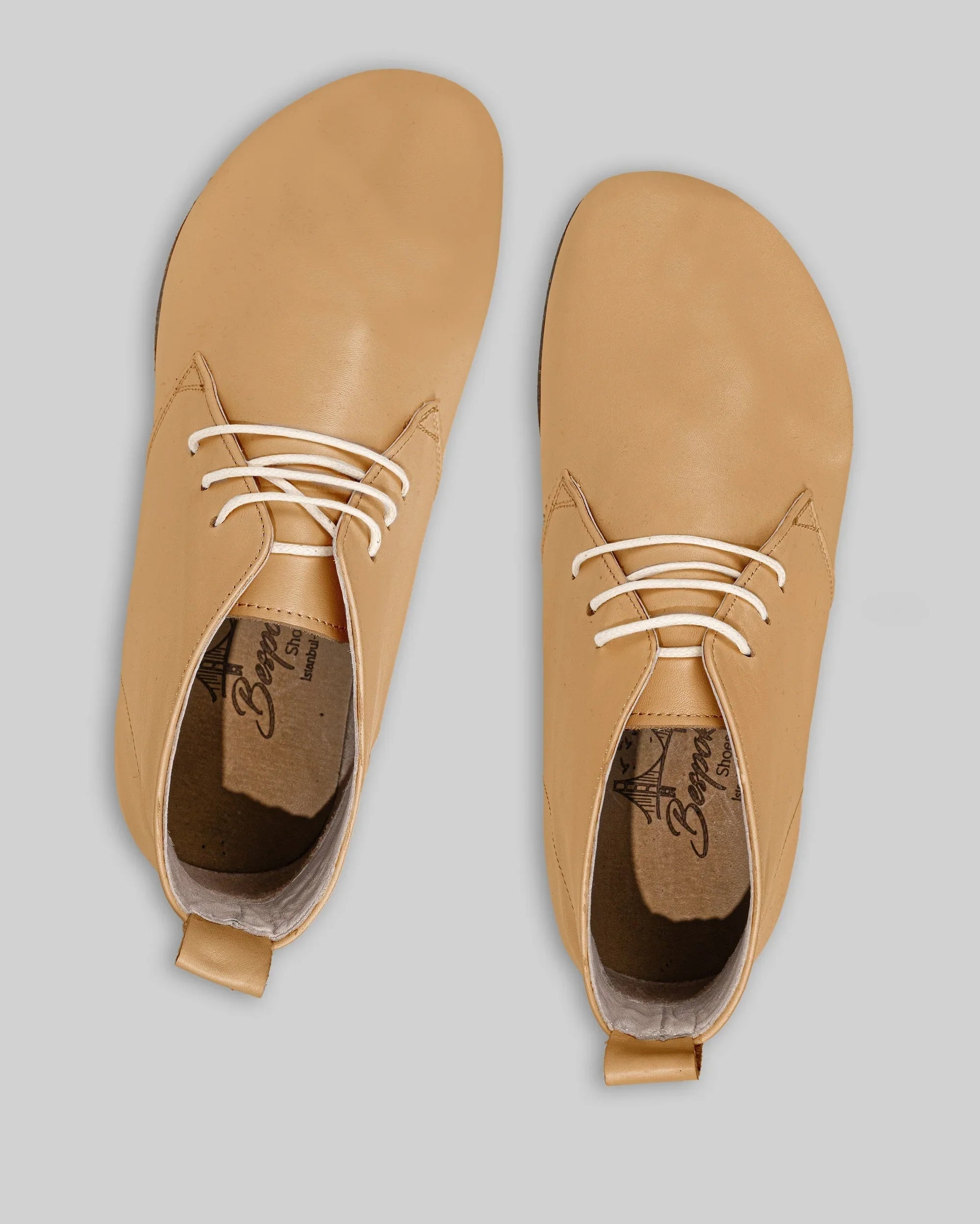 Side view Melon Yellow Ankle Boots - Calf Leather Zero Drop | Bespoky