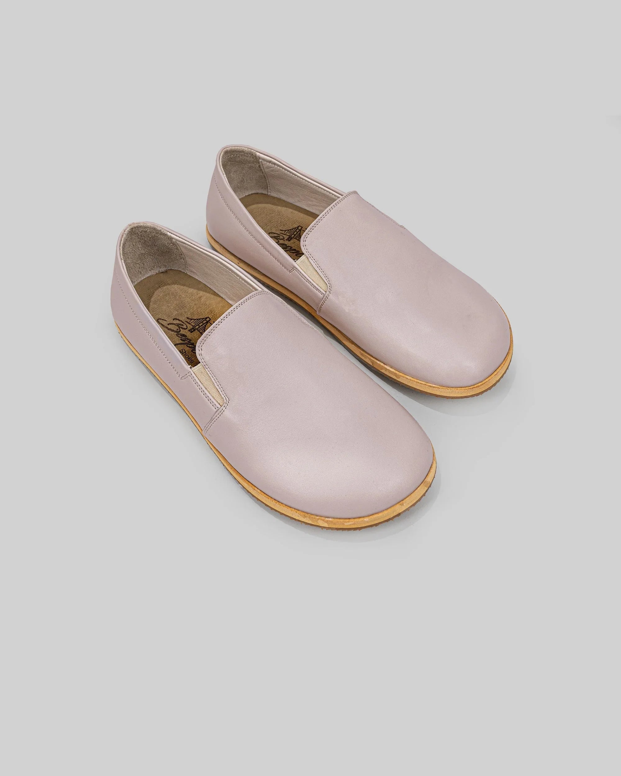 Men's Pink Barefoot Shoes - Handcrafted Calf Leather Wide Toe Box | Bespoky