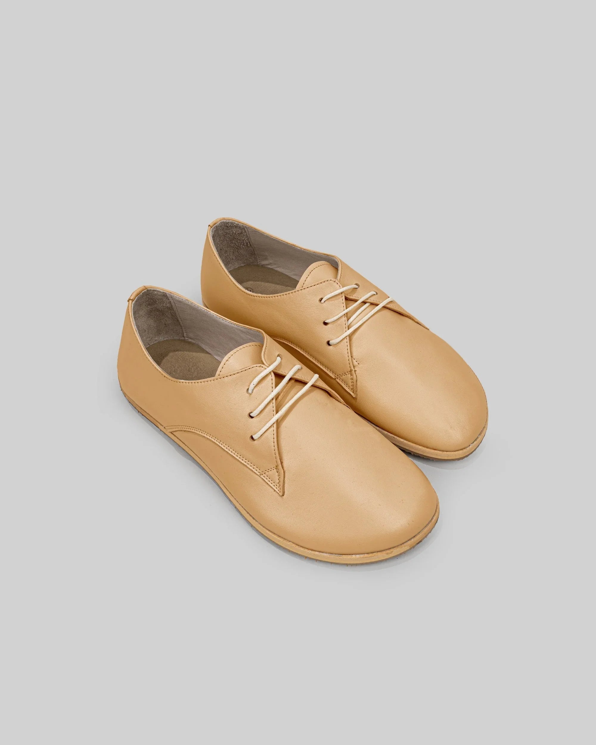 Men's Melon Yellow Oxford Shoes - Handcrafted Calf Leather Wide Toe Box | Bespoky