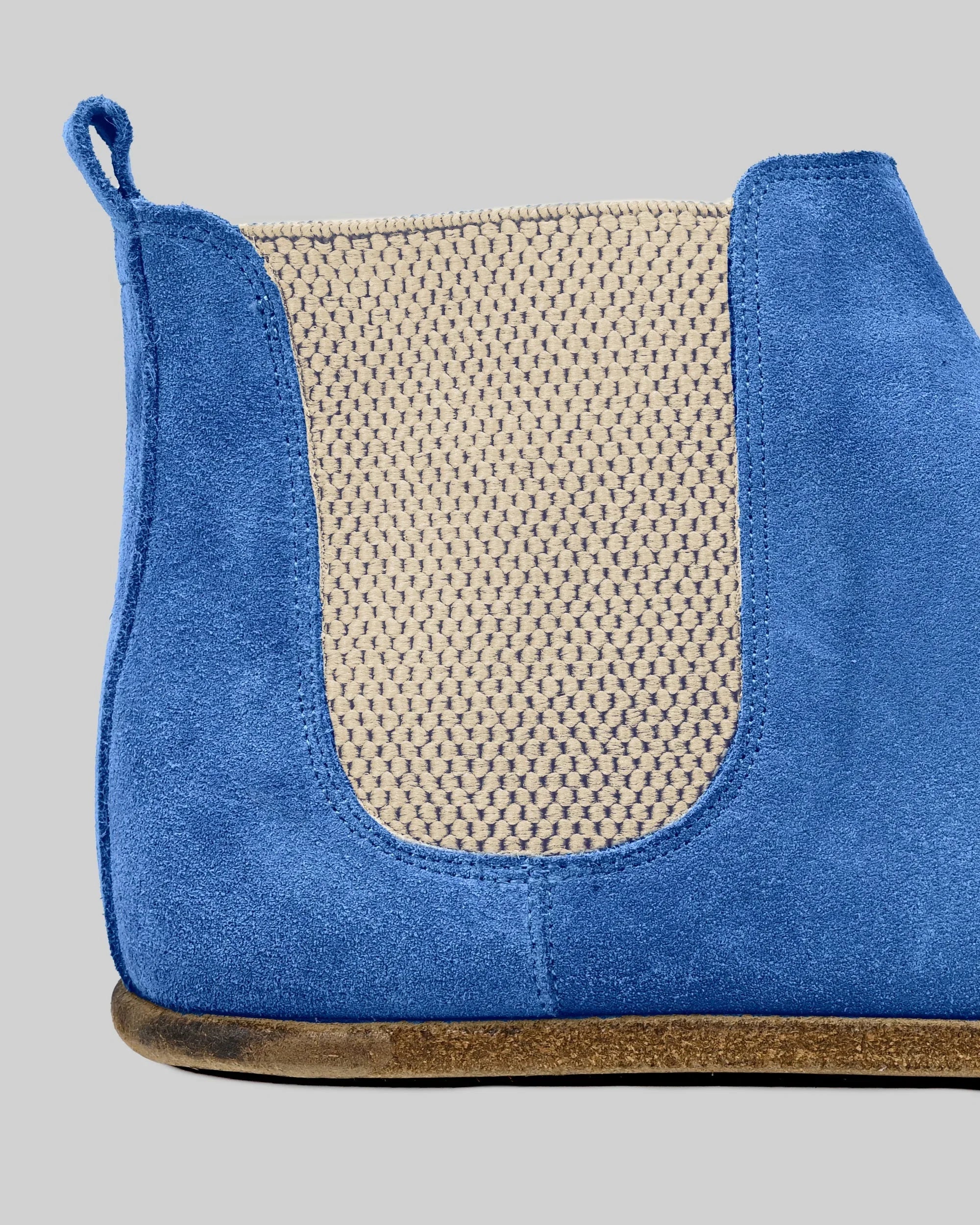 Top view Blue Suede Chelsea Boots - Handcrafted Calf Leather | Bespoky