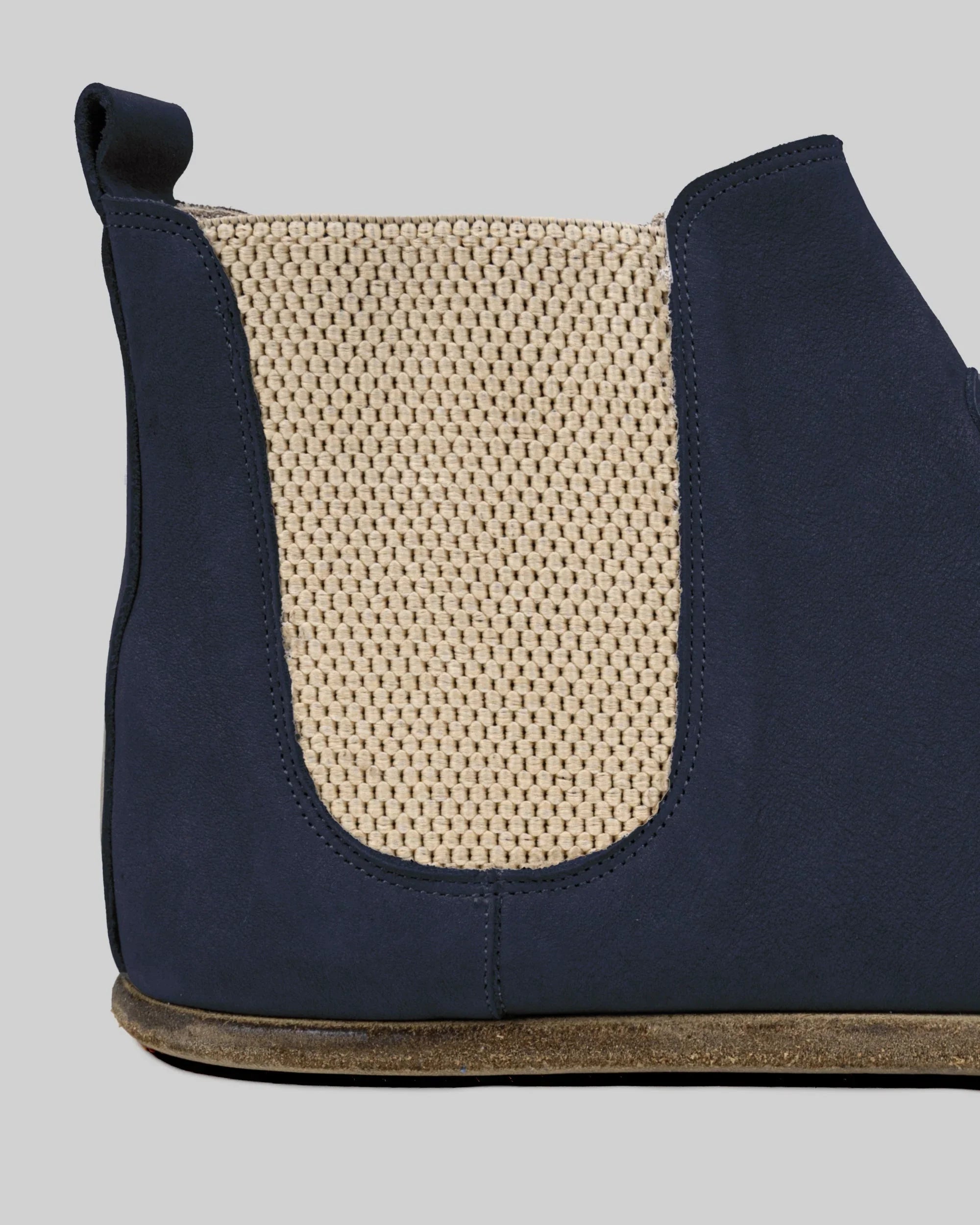 Top view Navy Chelsea Boots - Handcrafted Calf Leather | Bespoky