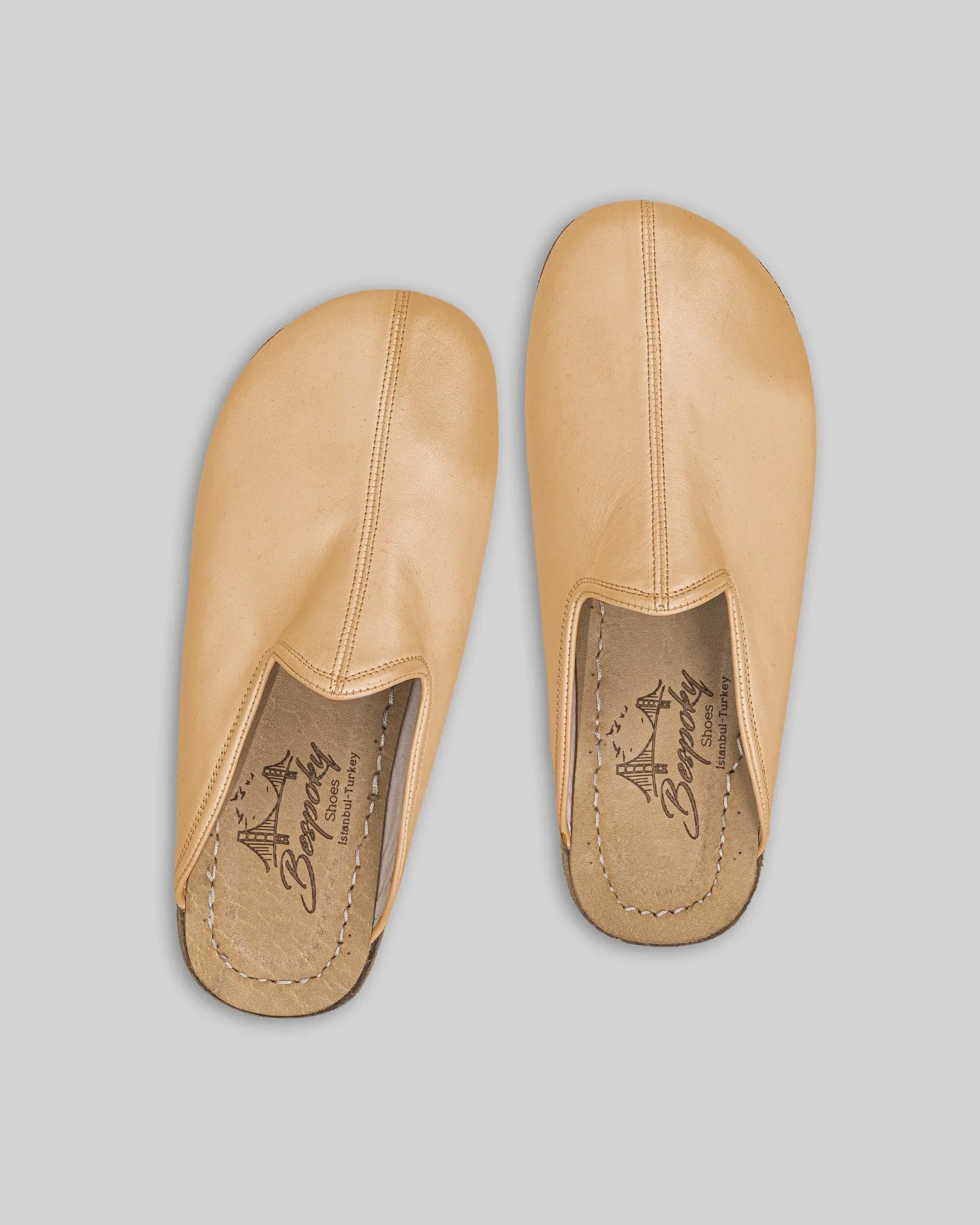 Pair Melon Yellow Slippers - Barefoot Wide Toe Calf Leather | Bespoky