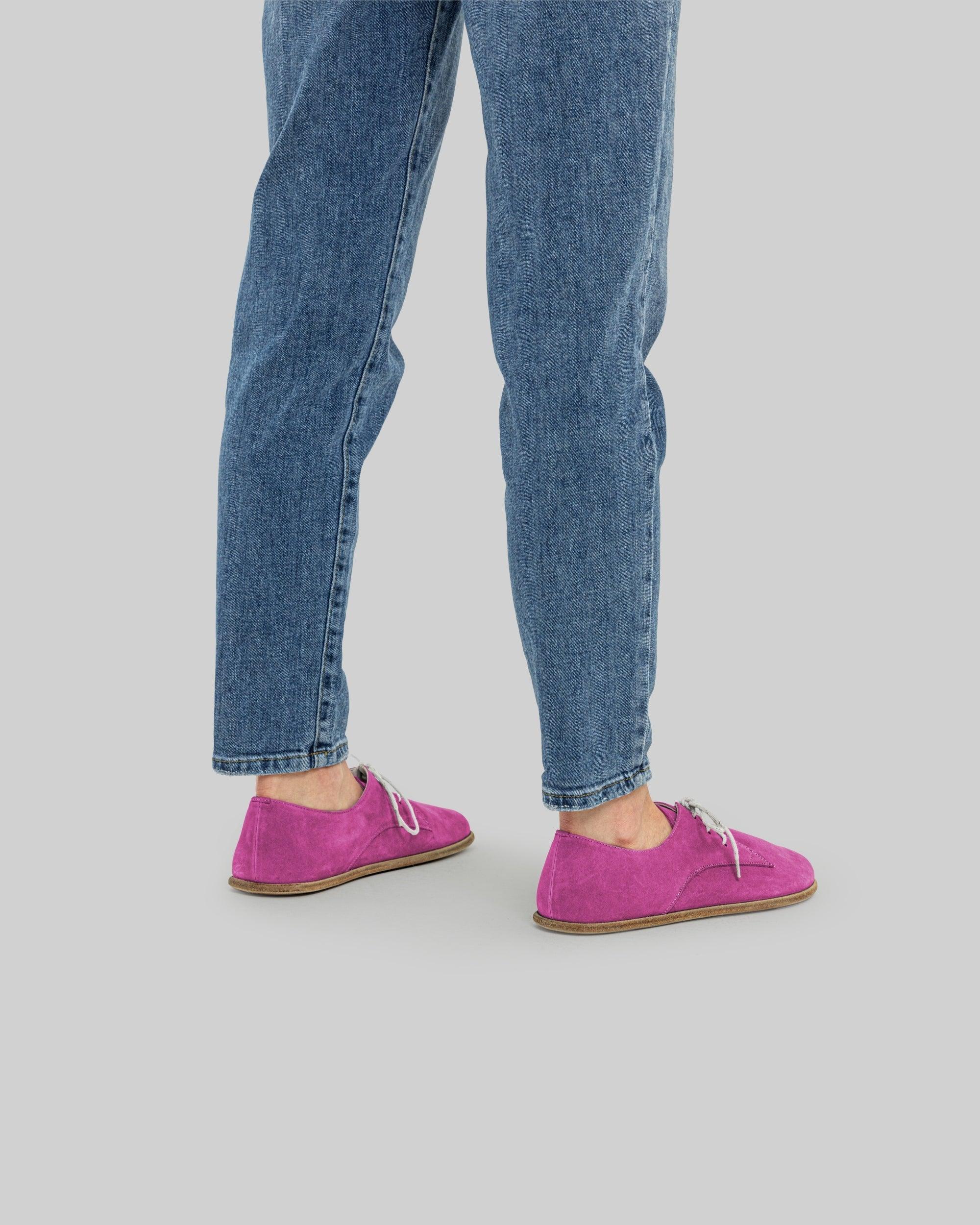 Detail Pink Oxford Shoes - Handcrafted Calf Leather Turkey | Bespoky