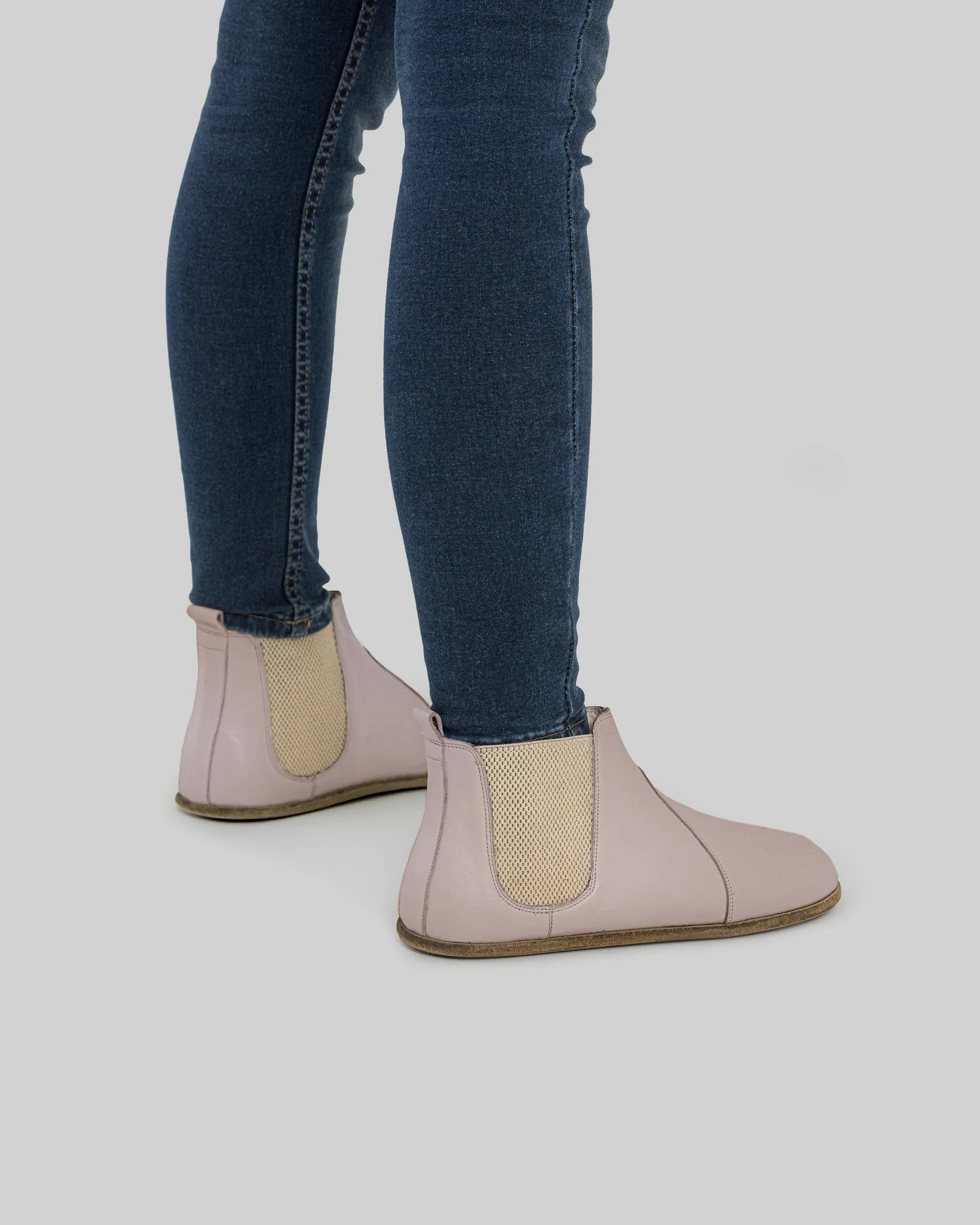 Detail Pink Chelsea Boots - Handcrafted Calf Leather Turkey | Bespoky