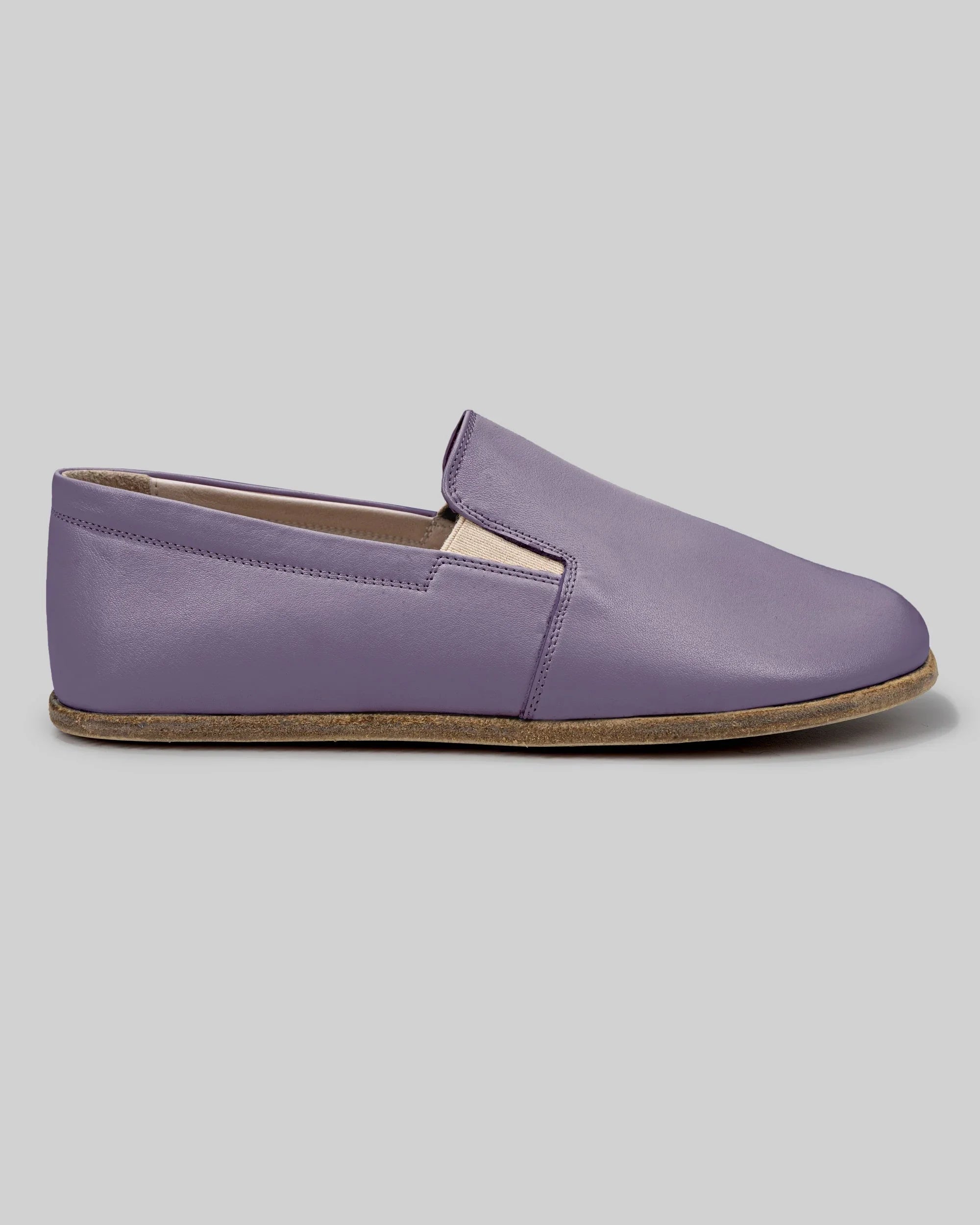 Side view Purple Barefoot Shoes - Calf Leather Zero Drop | Bespoky